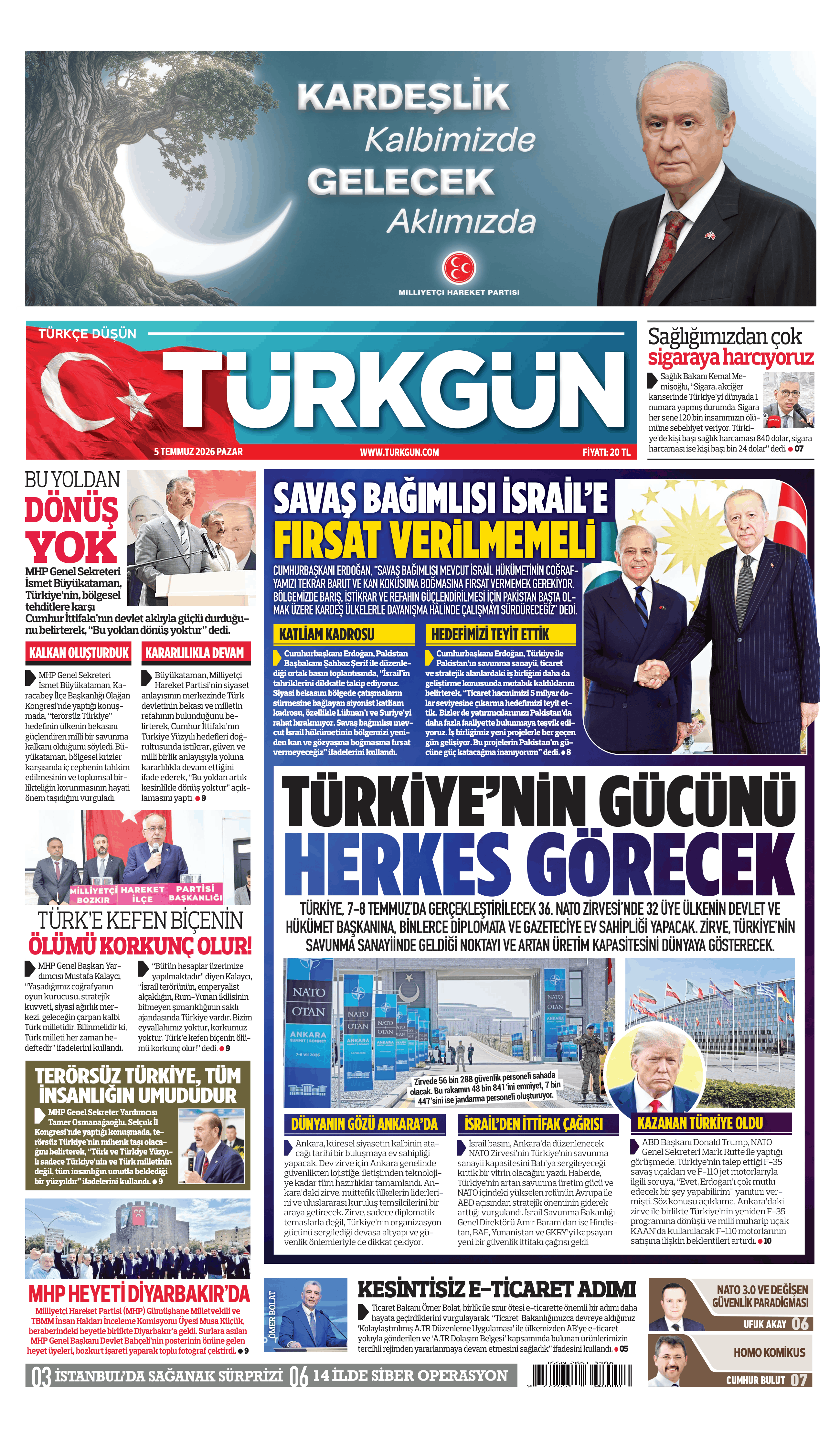 https://www.turkgun.com/Türkgün Gazetesi 5 Temmuz 2026