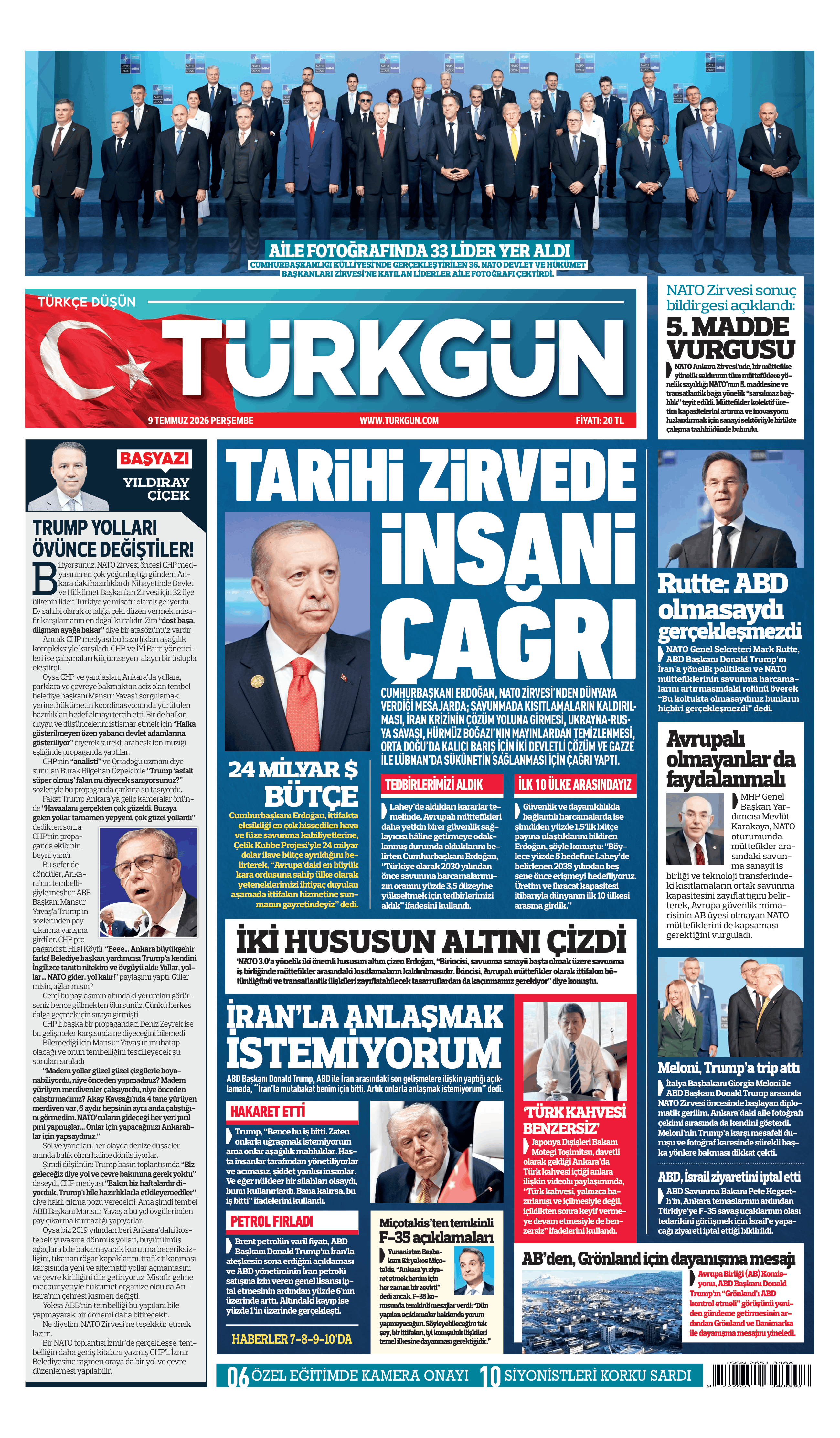 https://www.turkgun.com/Türkgün Gazetesi 9 Temmuz 2026