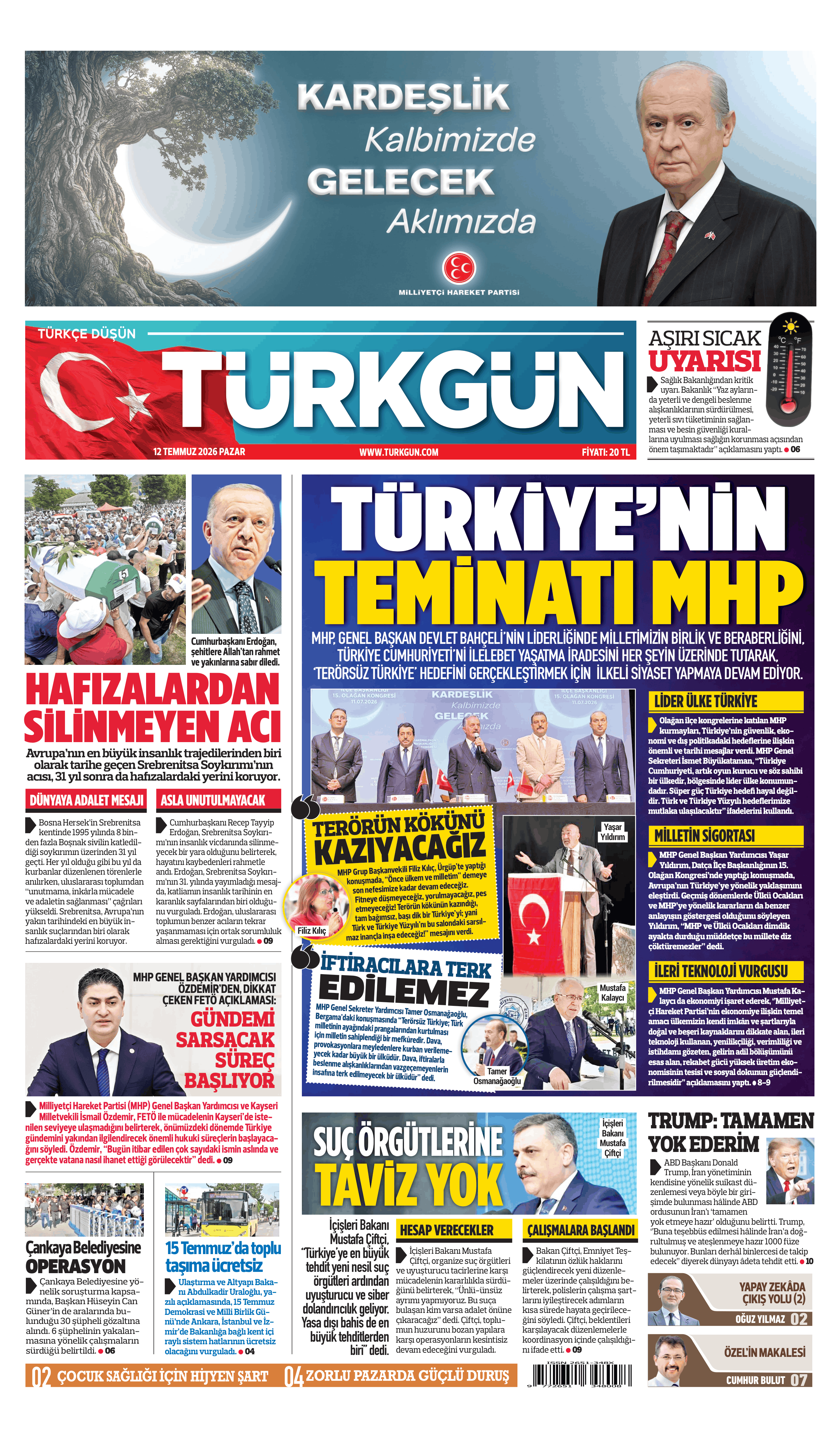 https://www.turkgun.com/Türkgün Gazetesi 12 Temmuz 2026