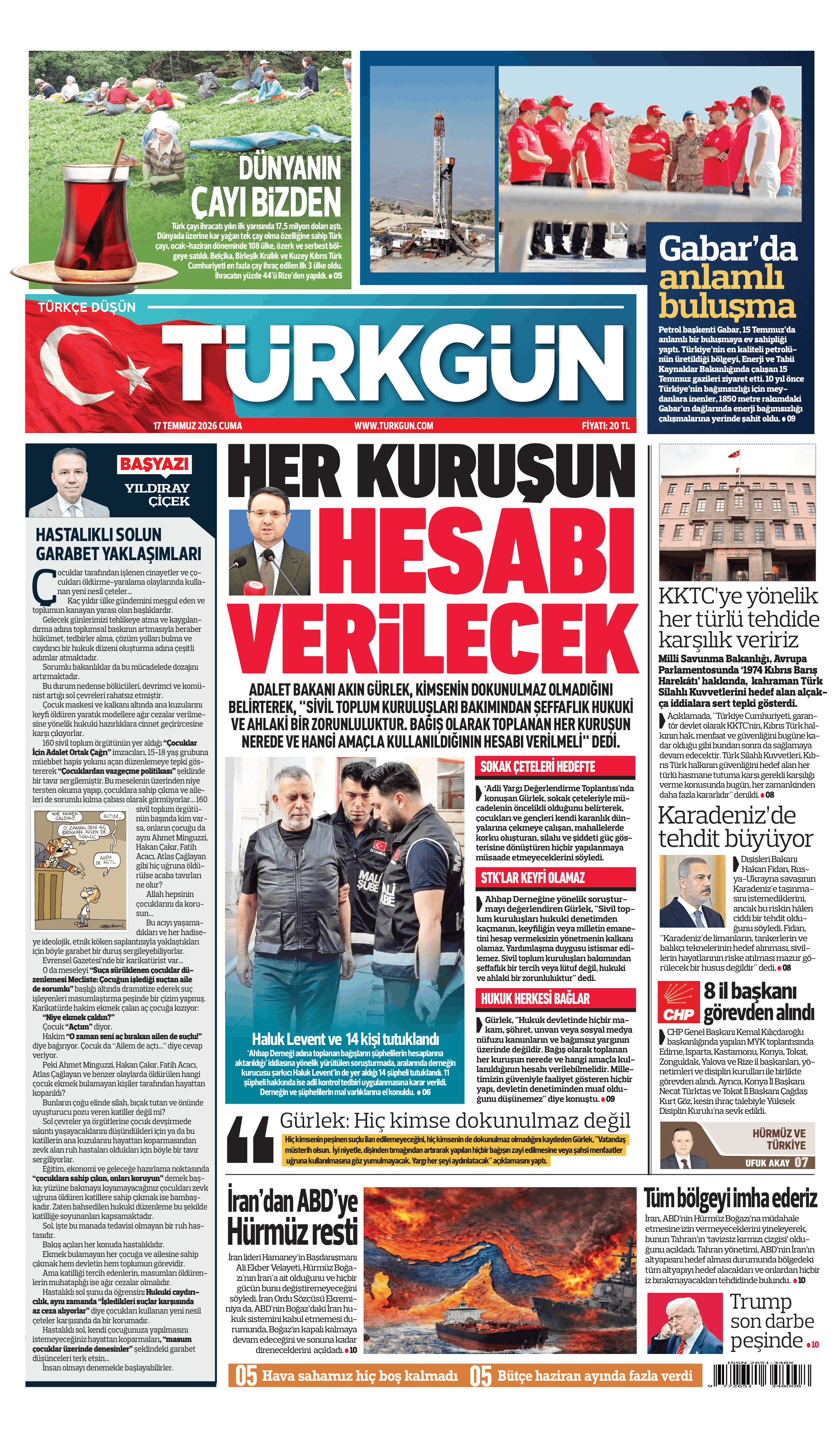 https://www.turkgun.com/Türkgün Gazetesi 17 Temmuz 2026
