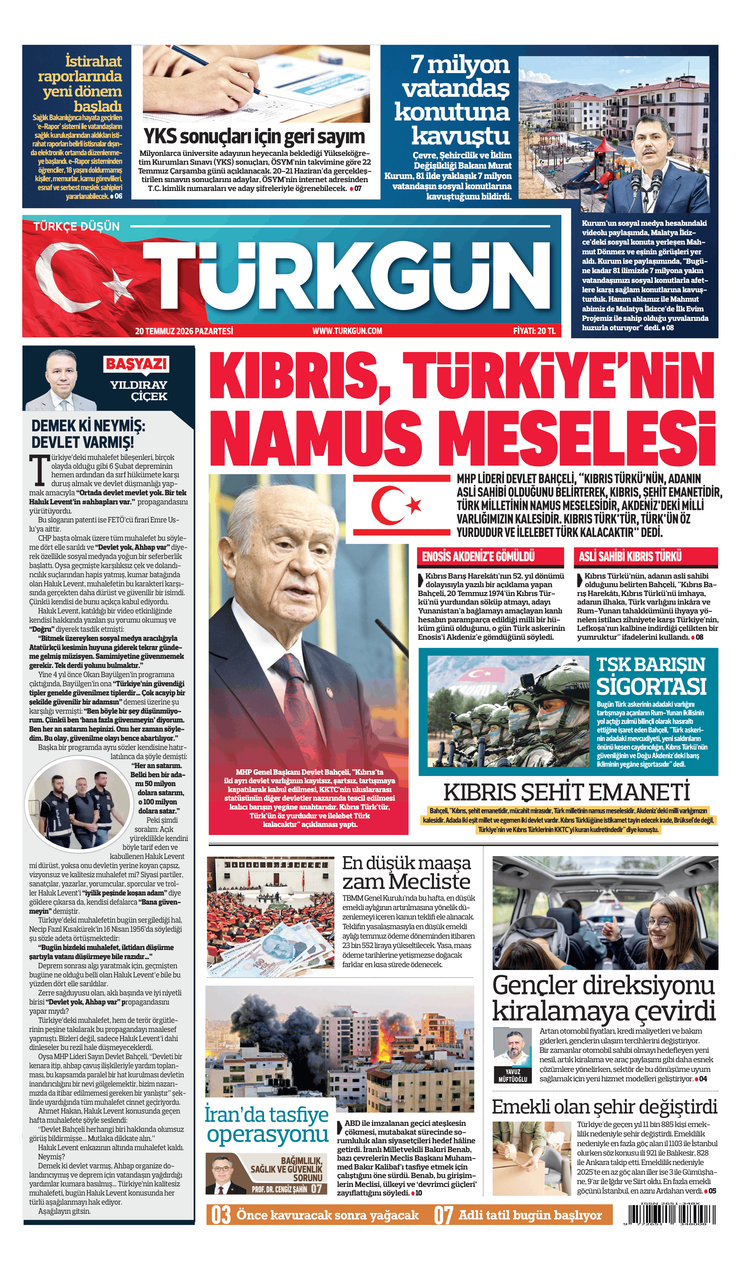 https://www.turkgun.com/Türkgün Gazetesi 20 Temmuz 2026
