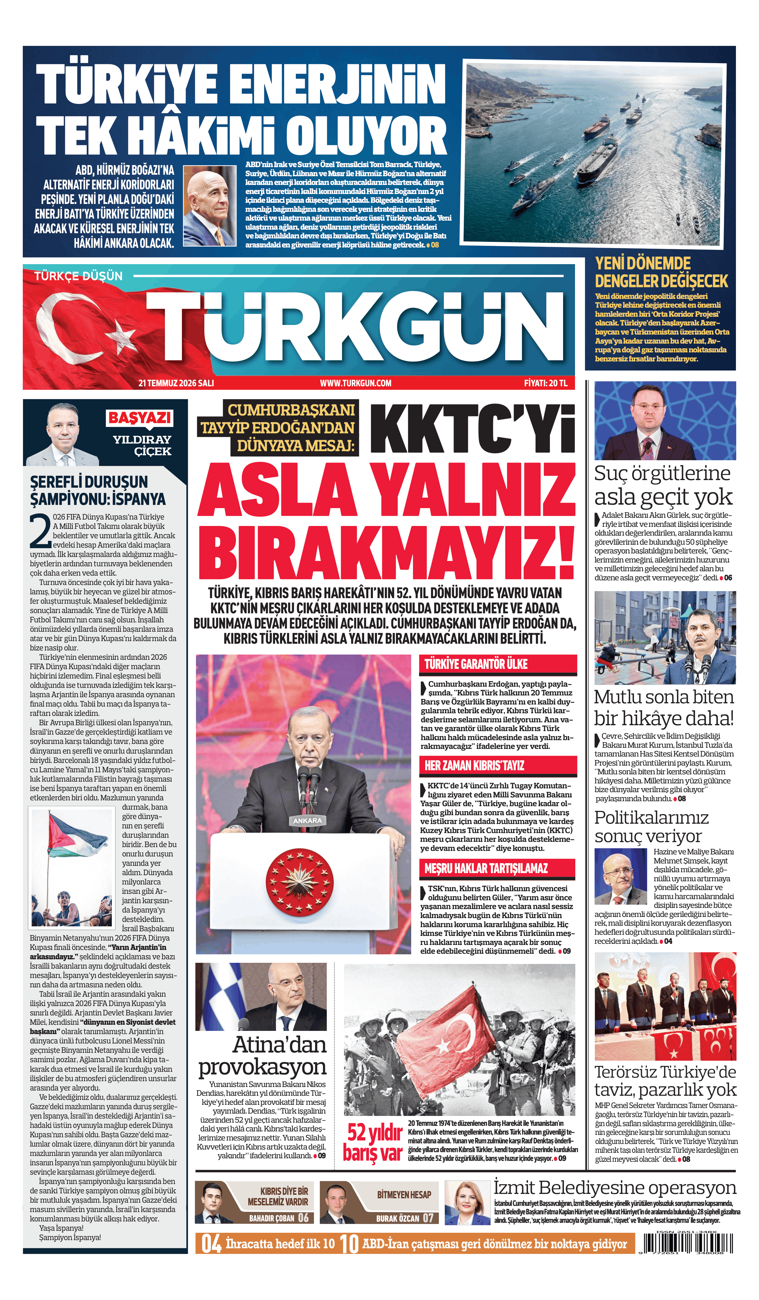 https://www.turkgun.com/Türkgün Gazetesi 21 Temmuz 2026