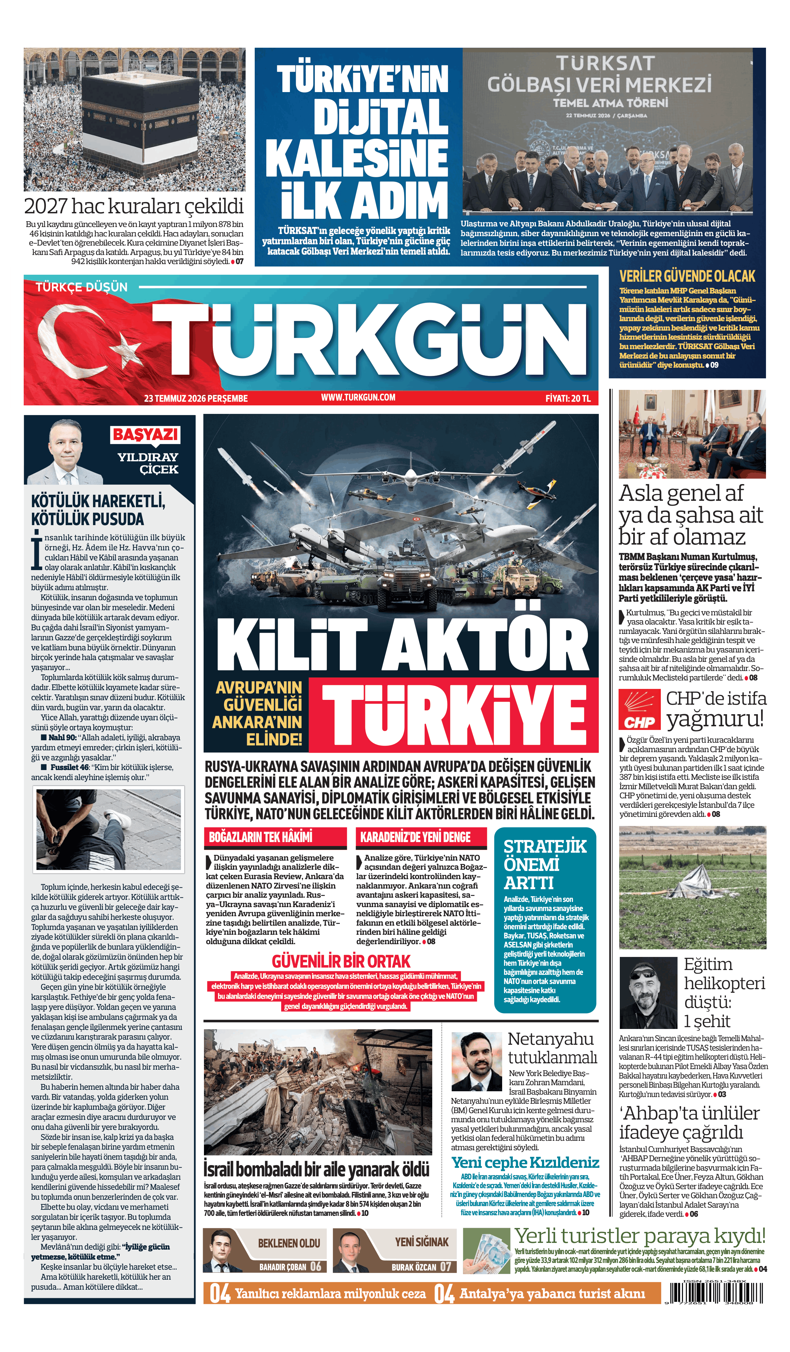 https://www.turkgun.com/Türkgün Gazetesi 23 Temmuz 2026