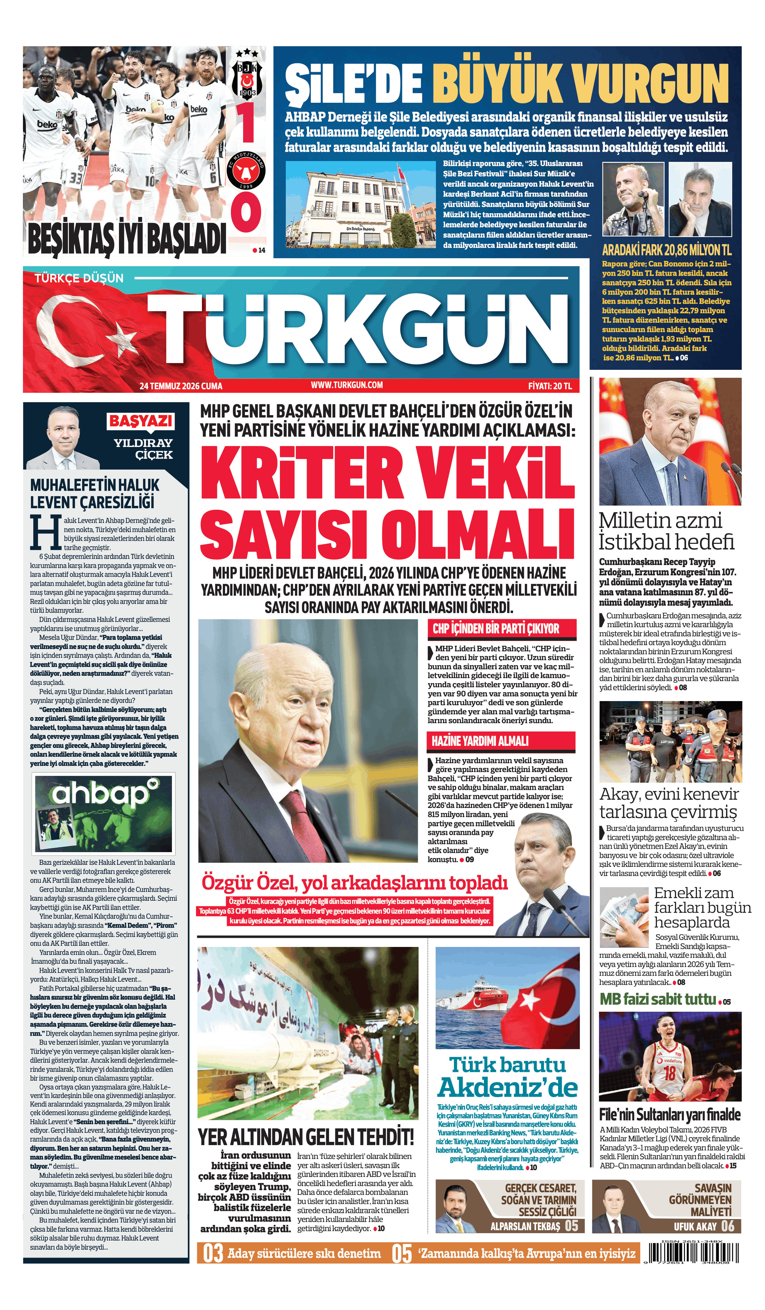 https://www.turkgun.com/Türkgün Gazetesi 24 Temmuz 2026