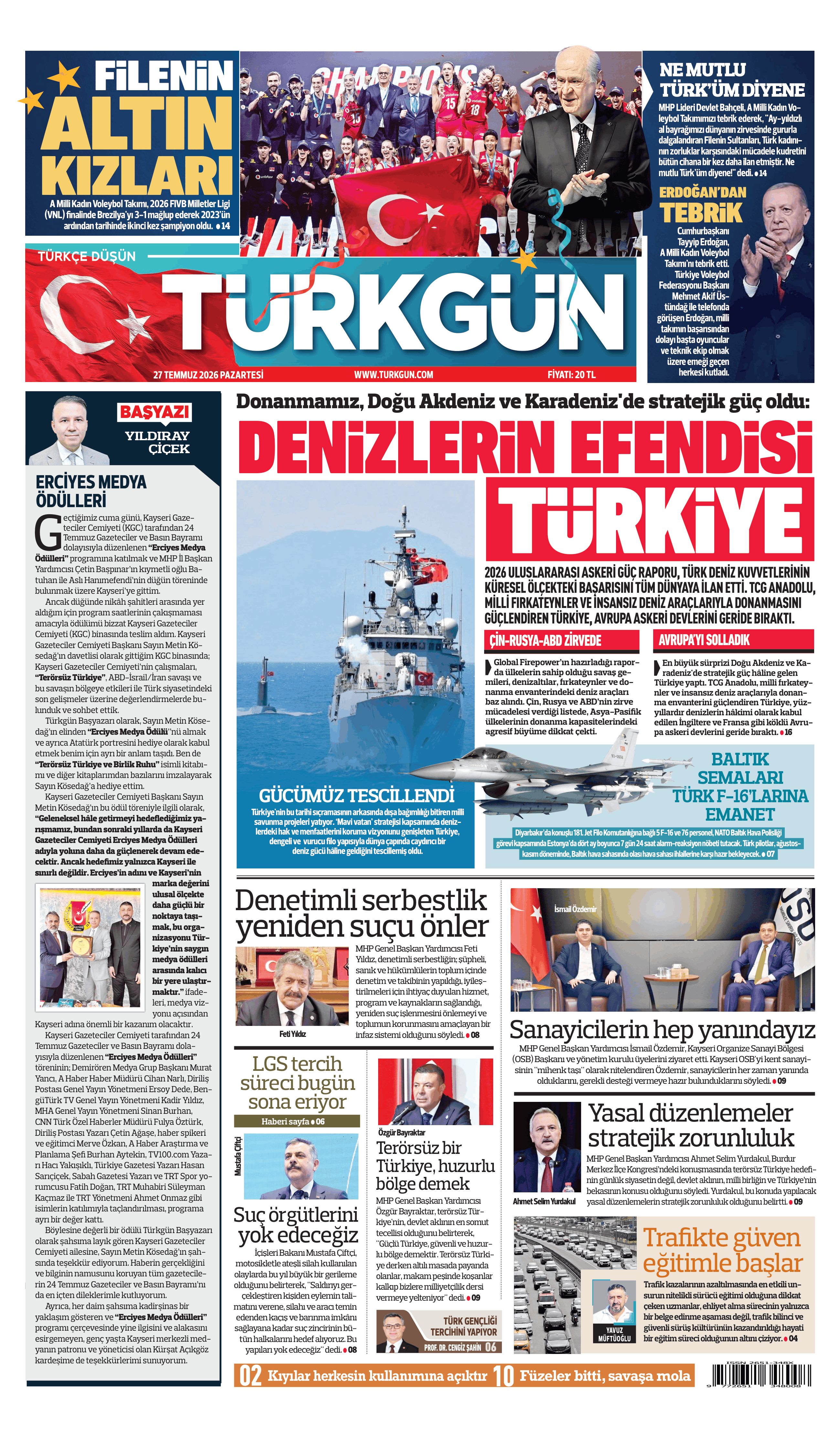 https://www.turkgun.com/Türkgün Gazetesi 27 Temmuz 2026
