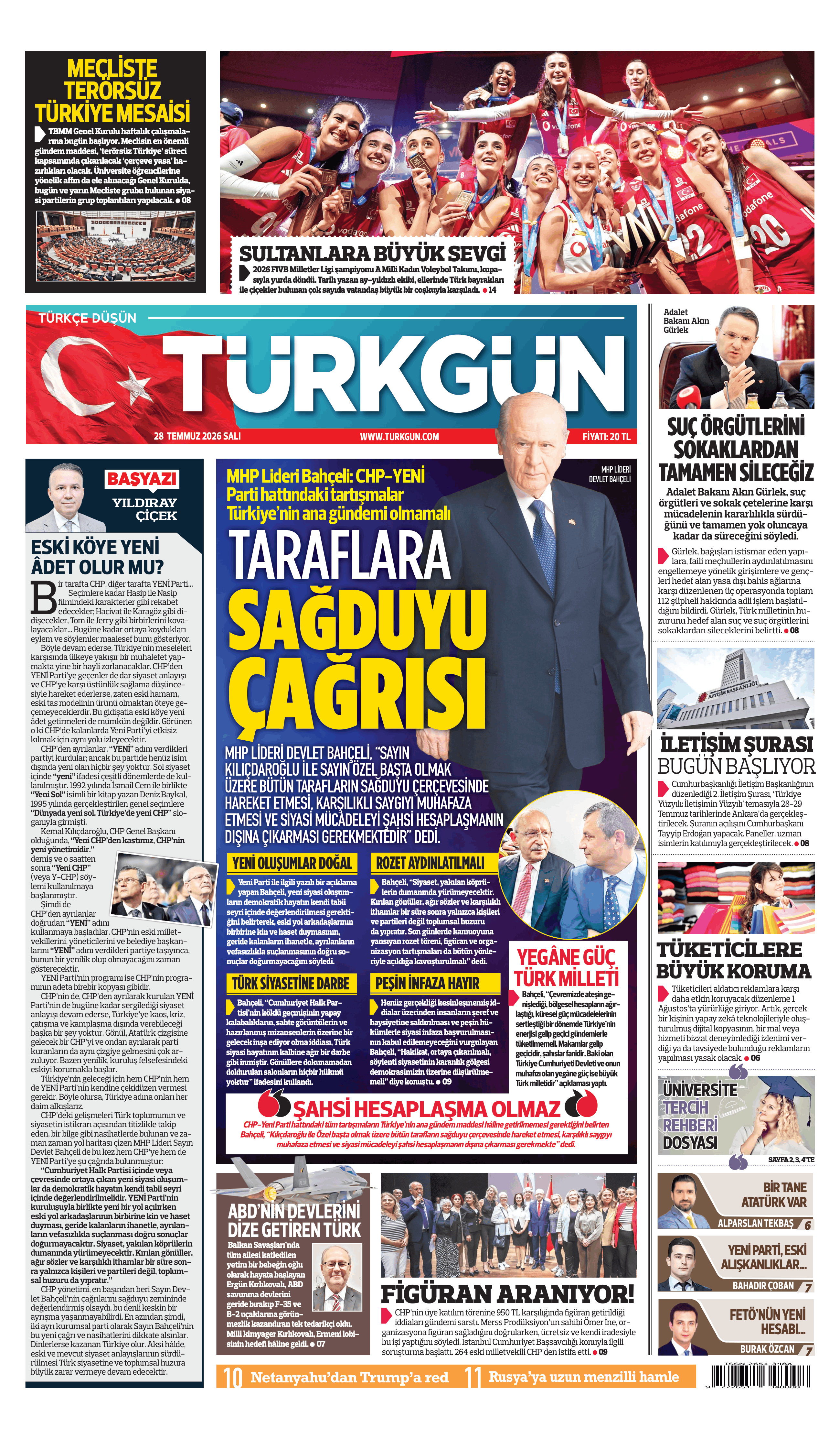https://www.turkgun.com/Türkgün Gazetesi 28 Temmuz 2026