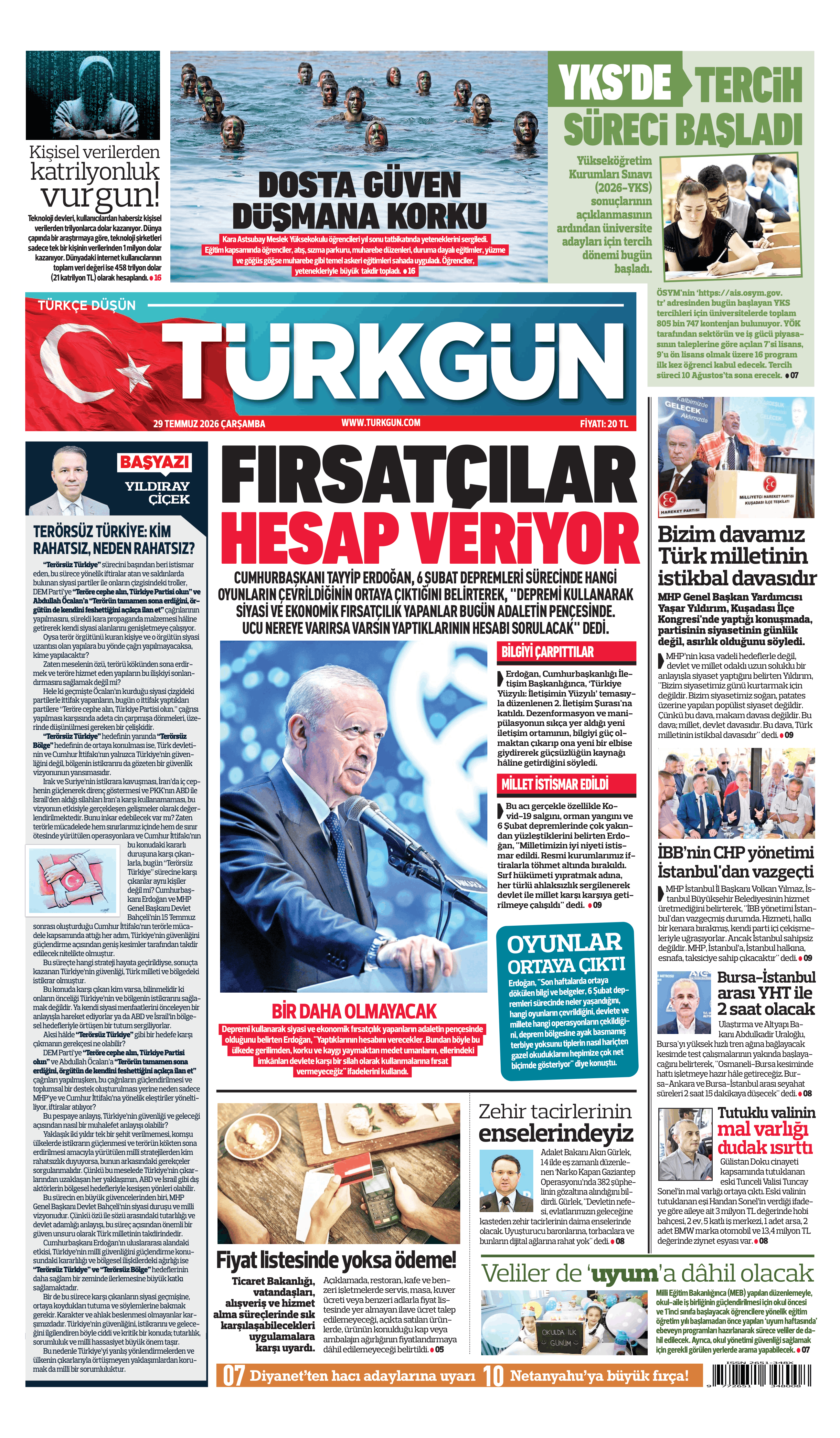 https://www.turkgun.com/Türkgün Gazetesi 29 Temmuz 2026