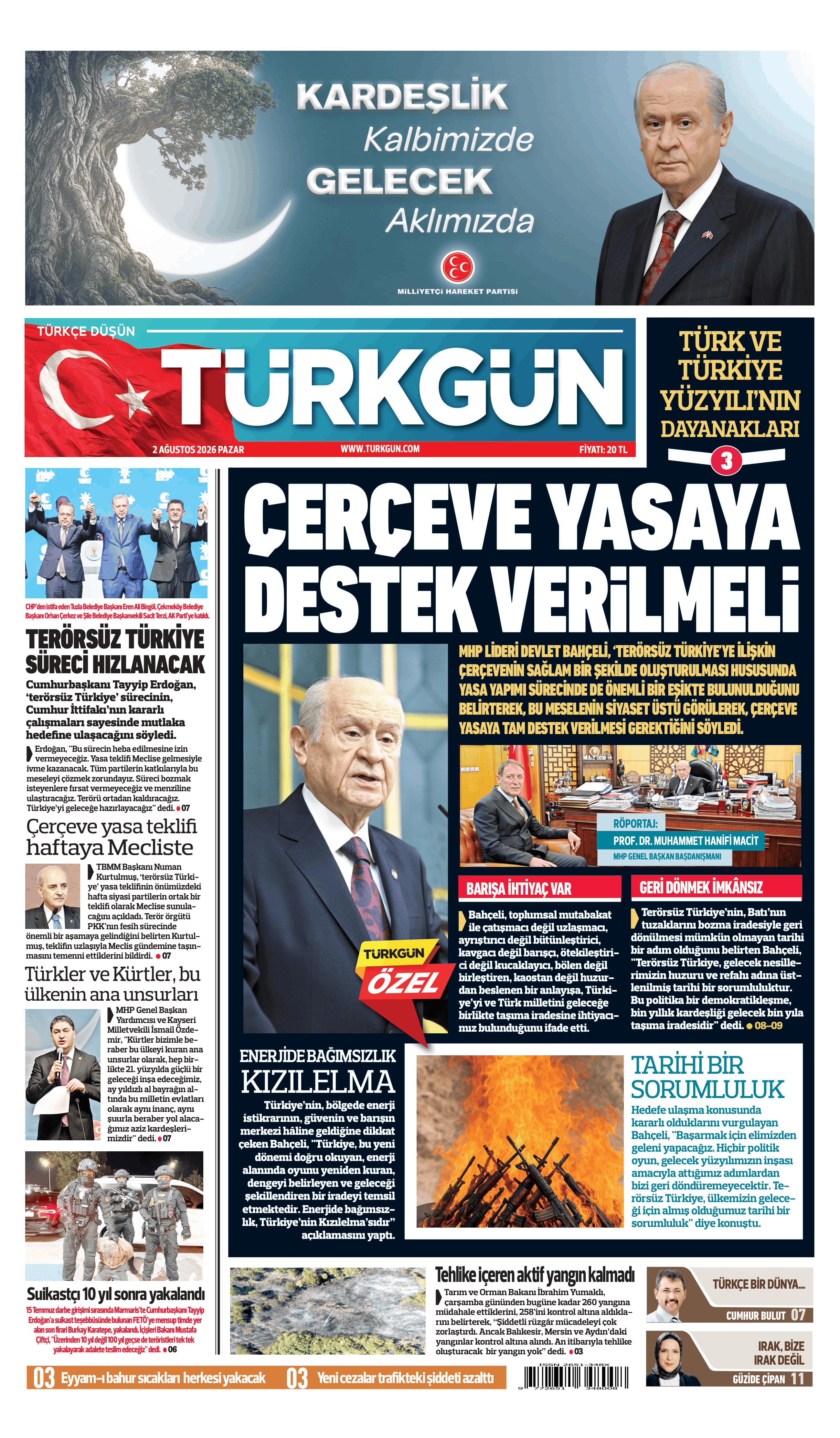 https://www.turkgun.com/Türkgün Gazetesi 2 Ağustos 2026
