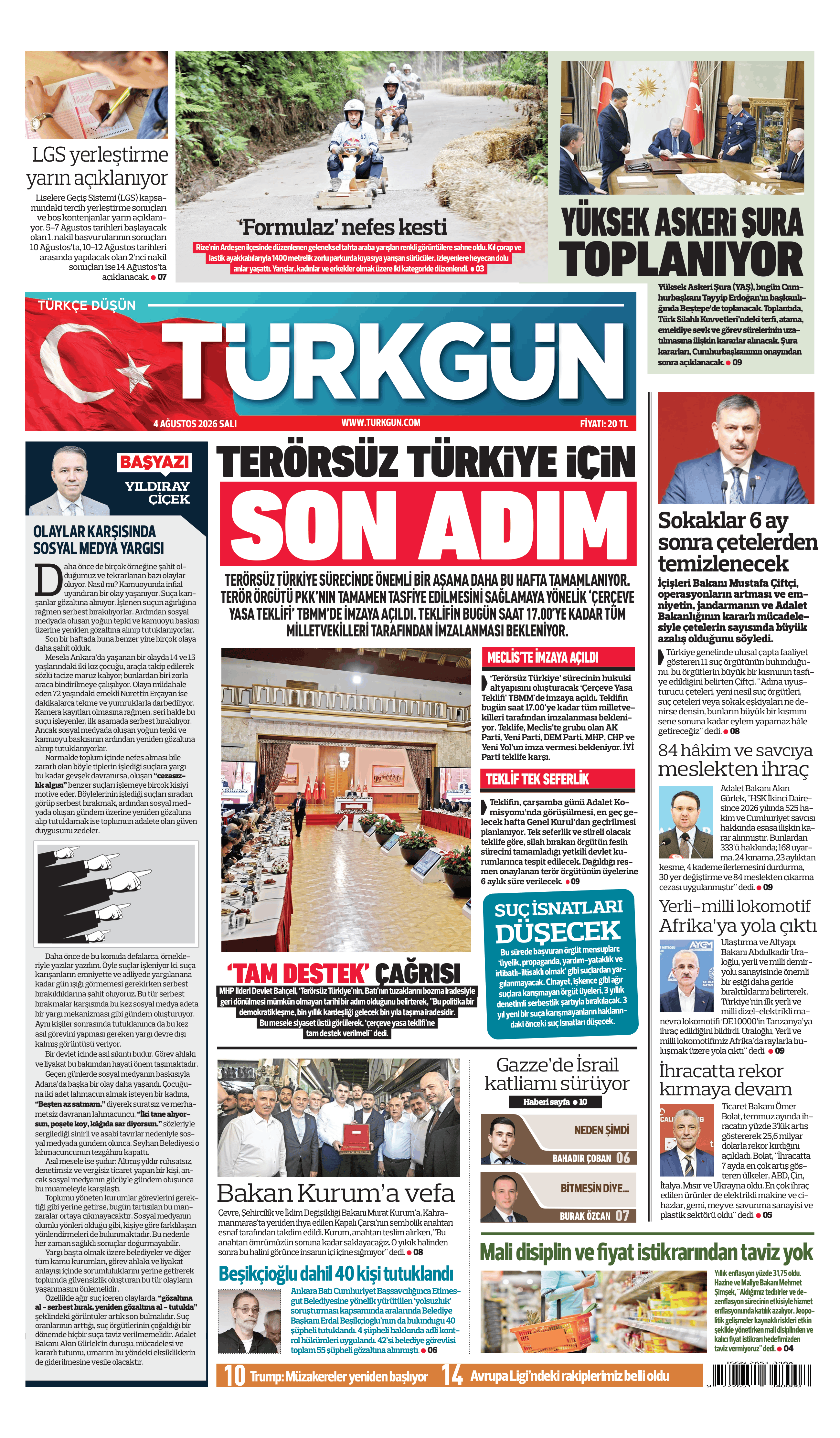 https://www.turkgun.com/Türkgün Gazetesi 4 Ağustos 2026
