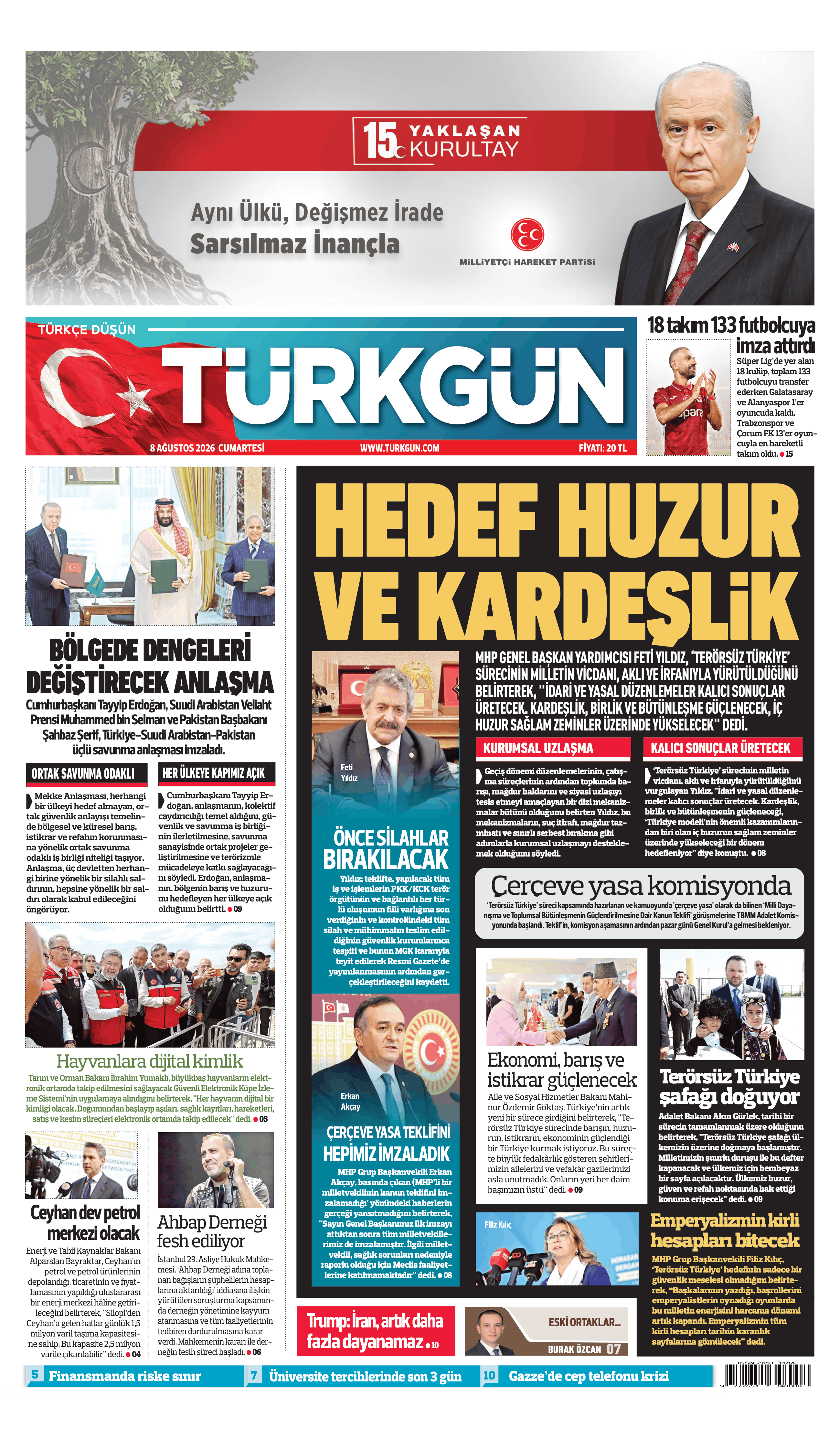 https://www.turkgun.com/Türkgün Gazetesi 8 Ağustos 2026