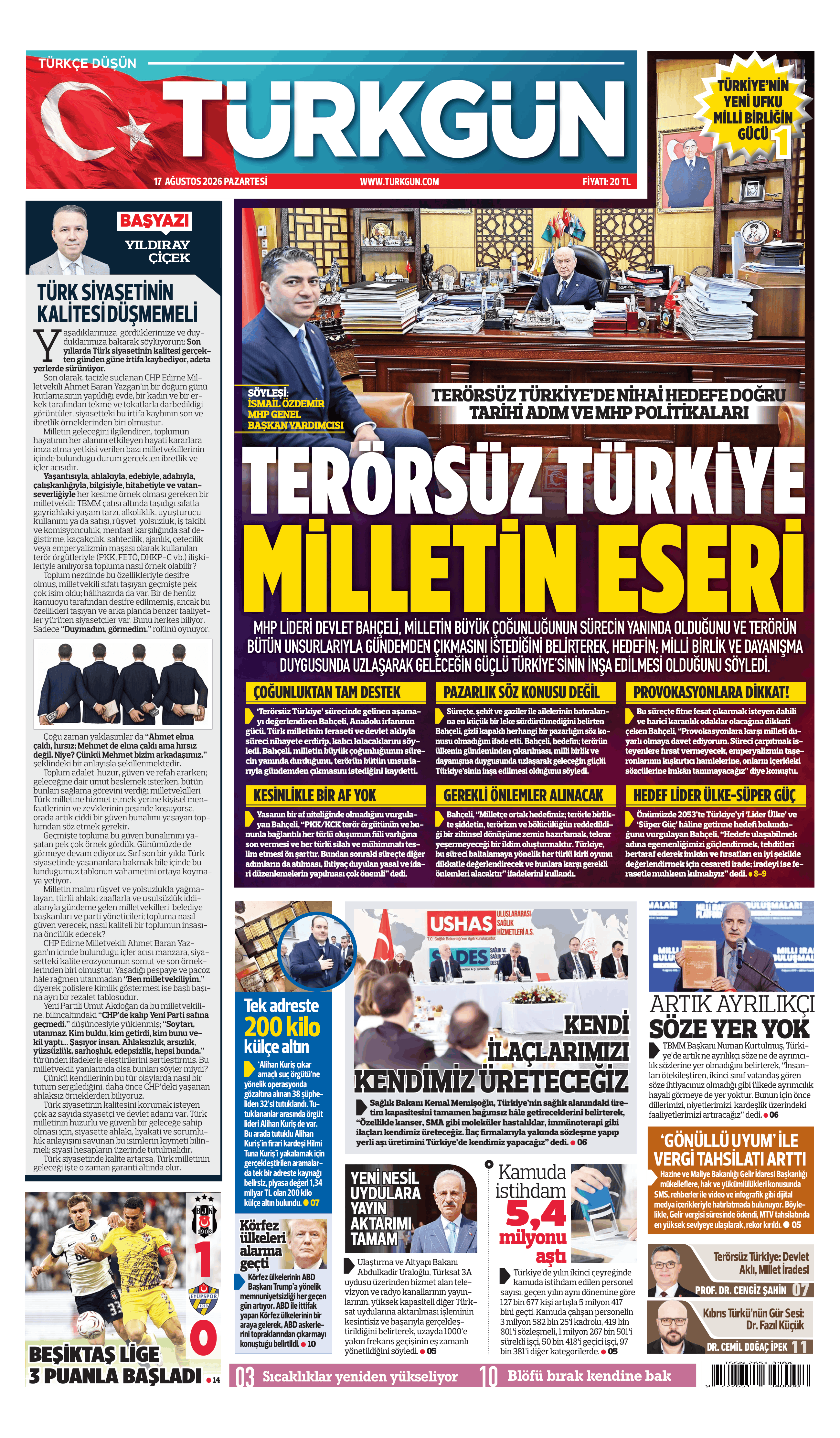 https://www.turkgun.com/Türkgün Gazetesi 17 Ağustos 2026