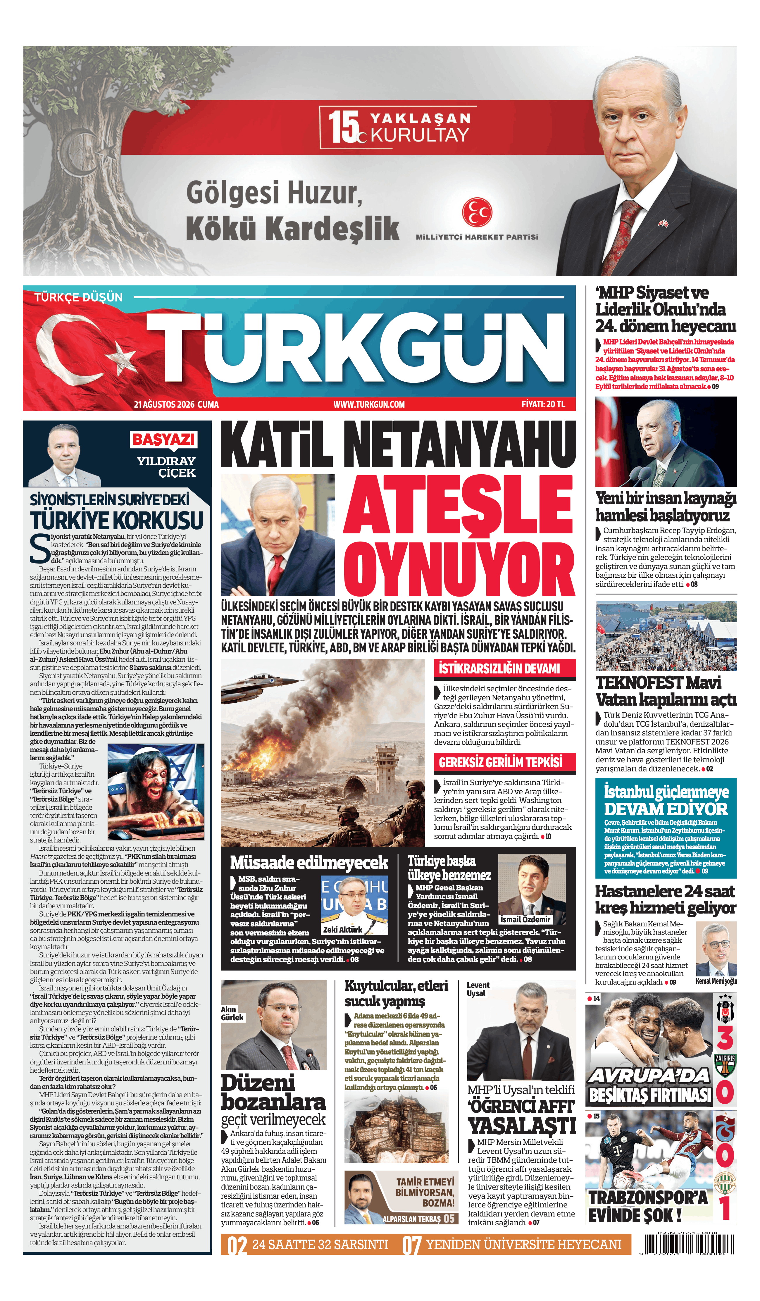 https://www.turkgun.com/Türkgün Gazetesi 21 Ağustos 2026