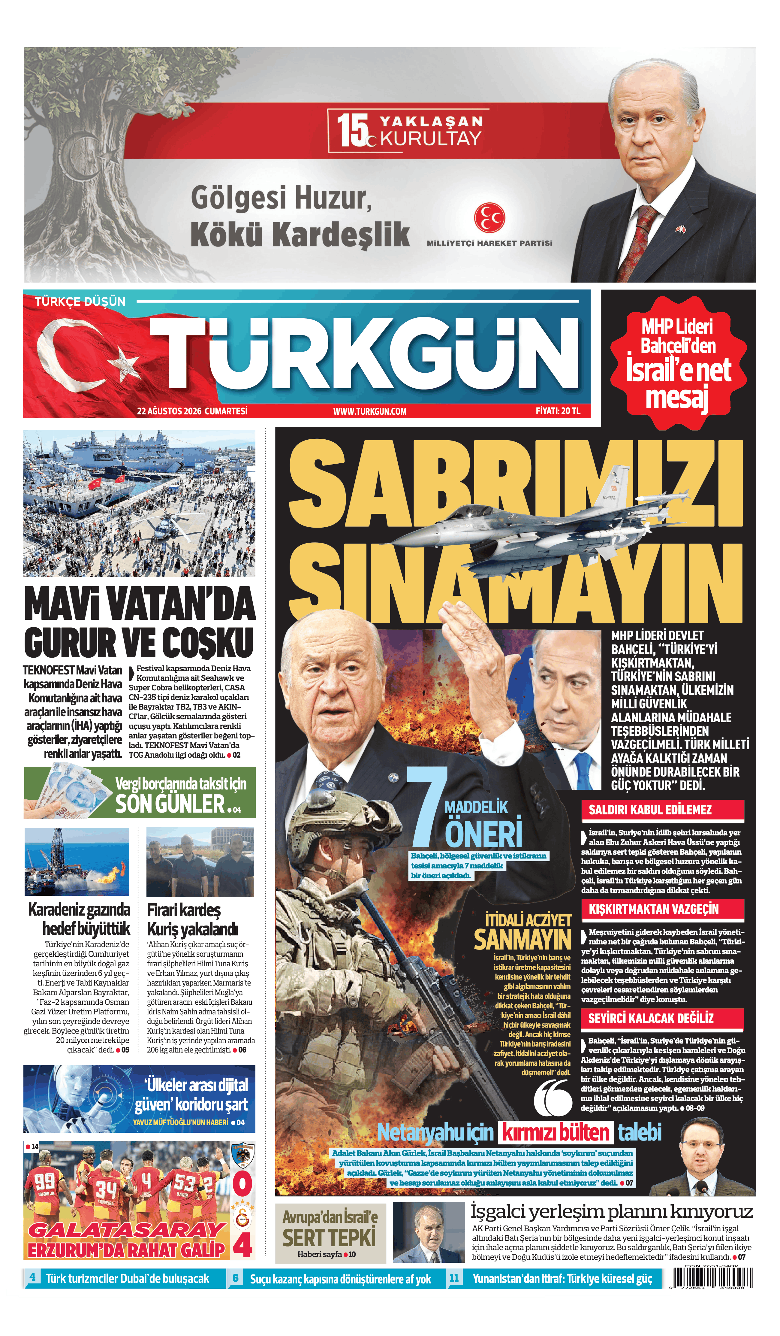 https://www.turkgun.com/Türkgün Gazetesi 22 Ağustos 2026