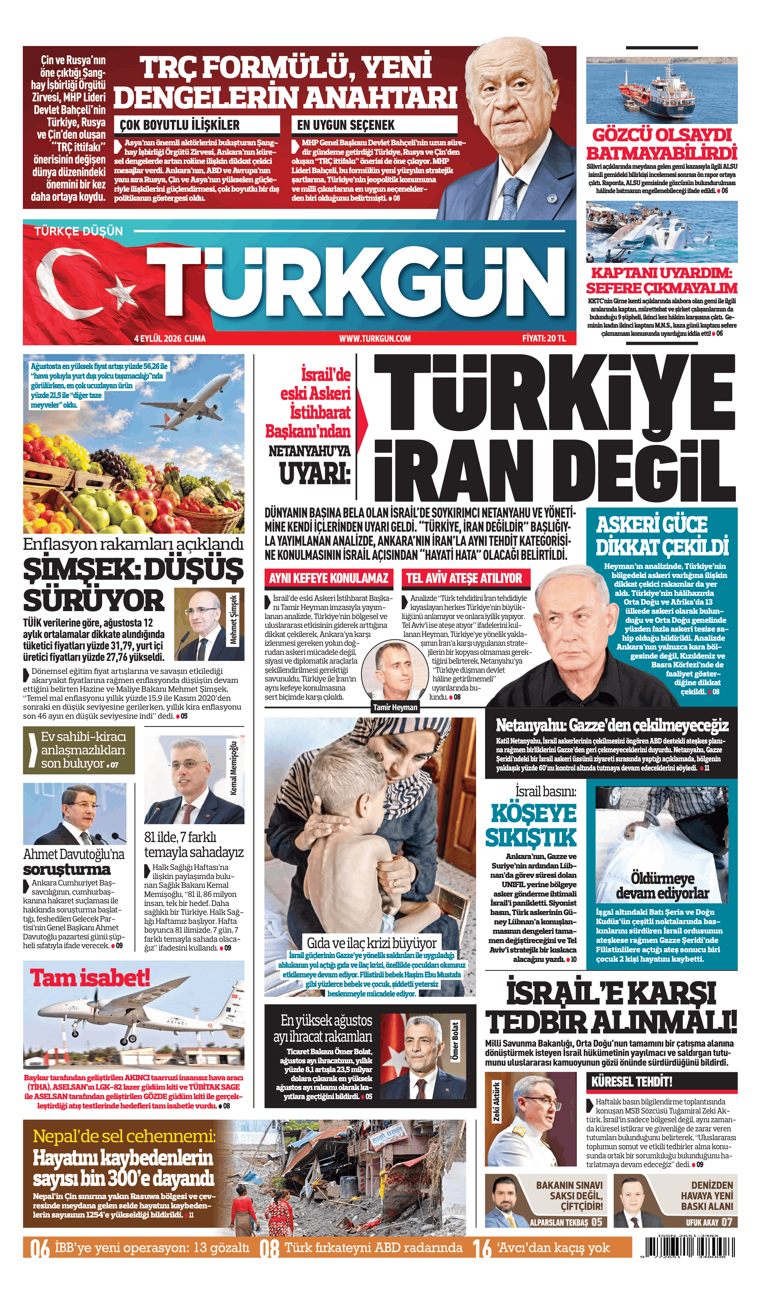 https://www.turkgun.com/Türkgün Gazetesi 4 Eylül 2026