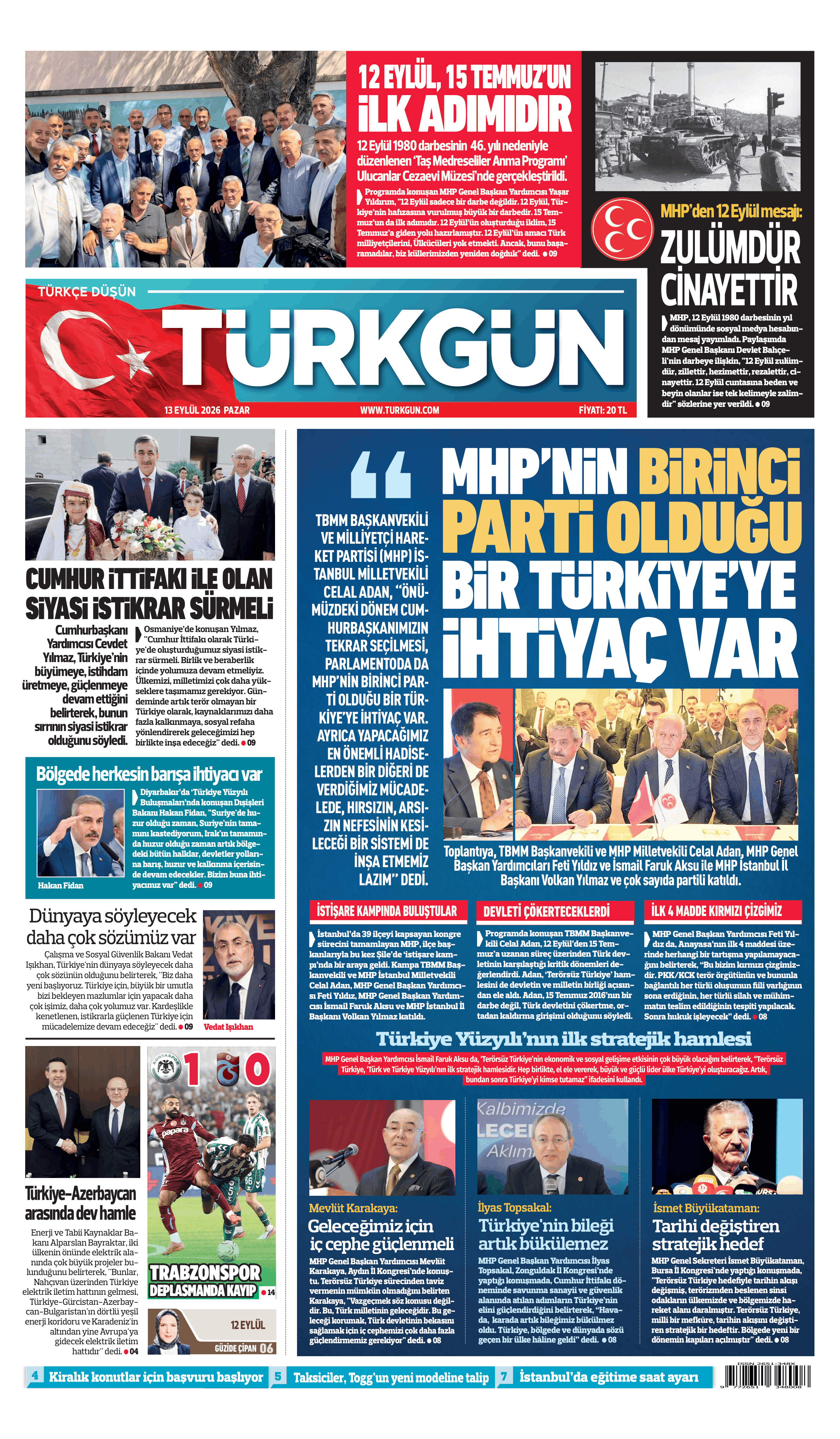 https://www.turkgun.com/Türkgün Gazetesi 13 Eylül 2026