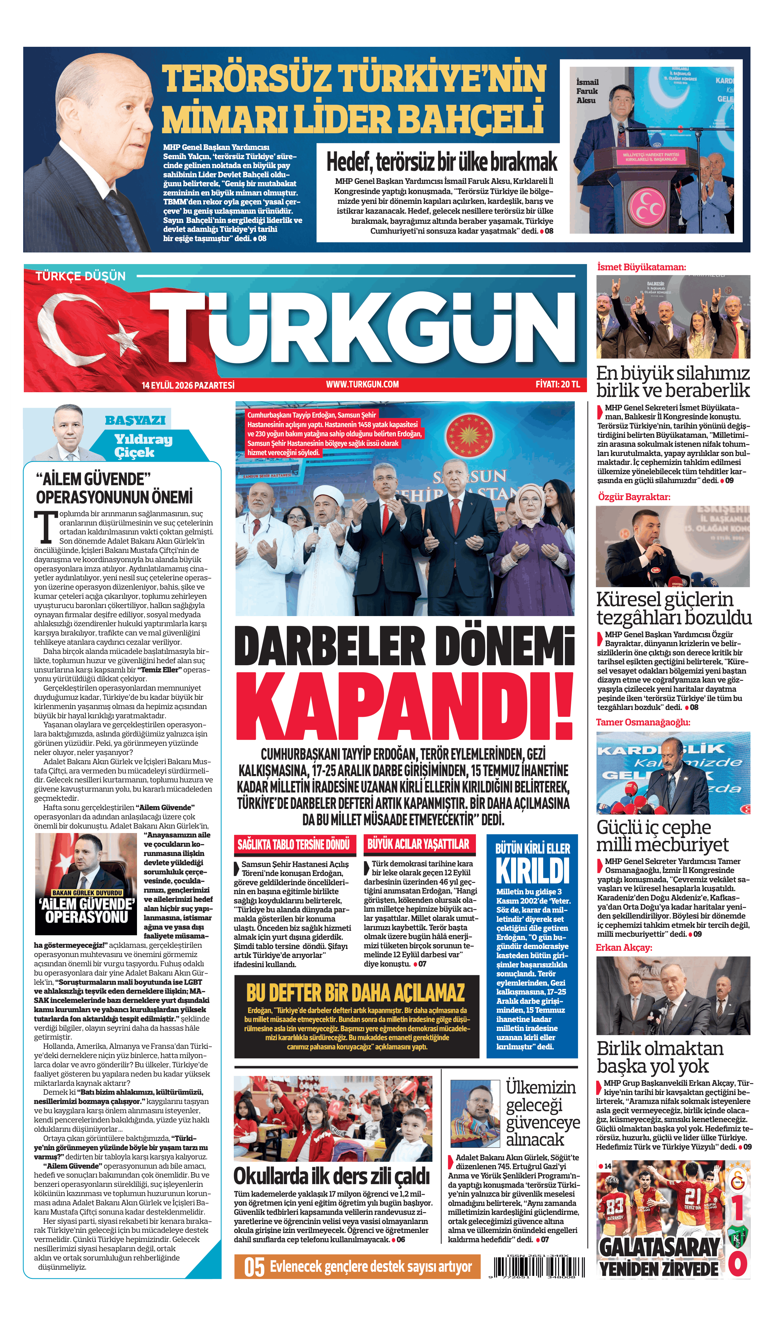 https://www.turkgun.com/Türkgün Gazetesi 14 Eylül 2026