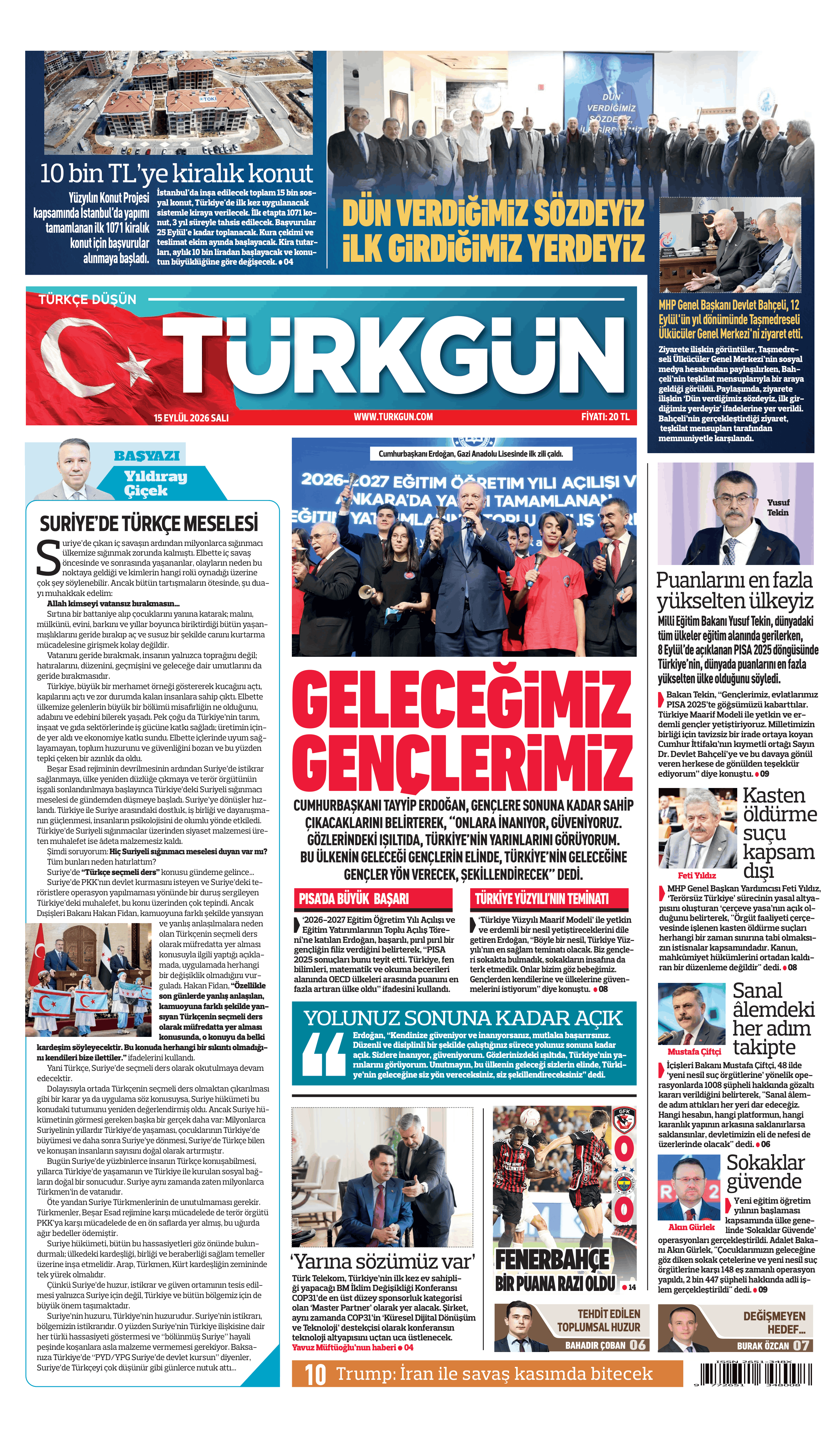 https://www.turkgun.com/Türkgün Gazetesi 15 Eylül 2026