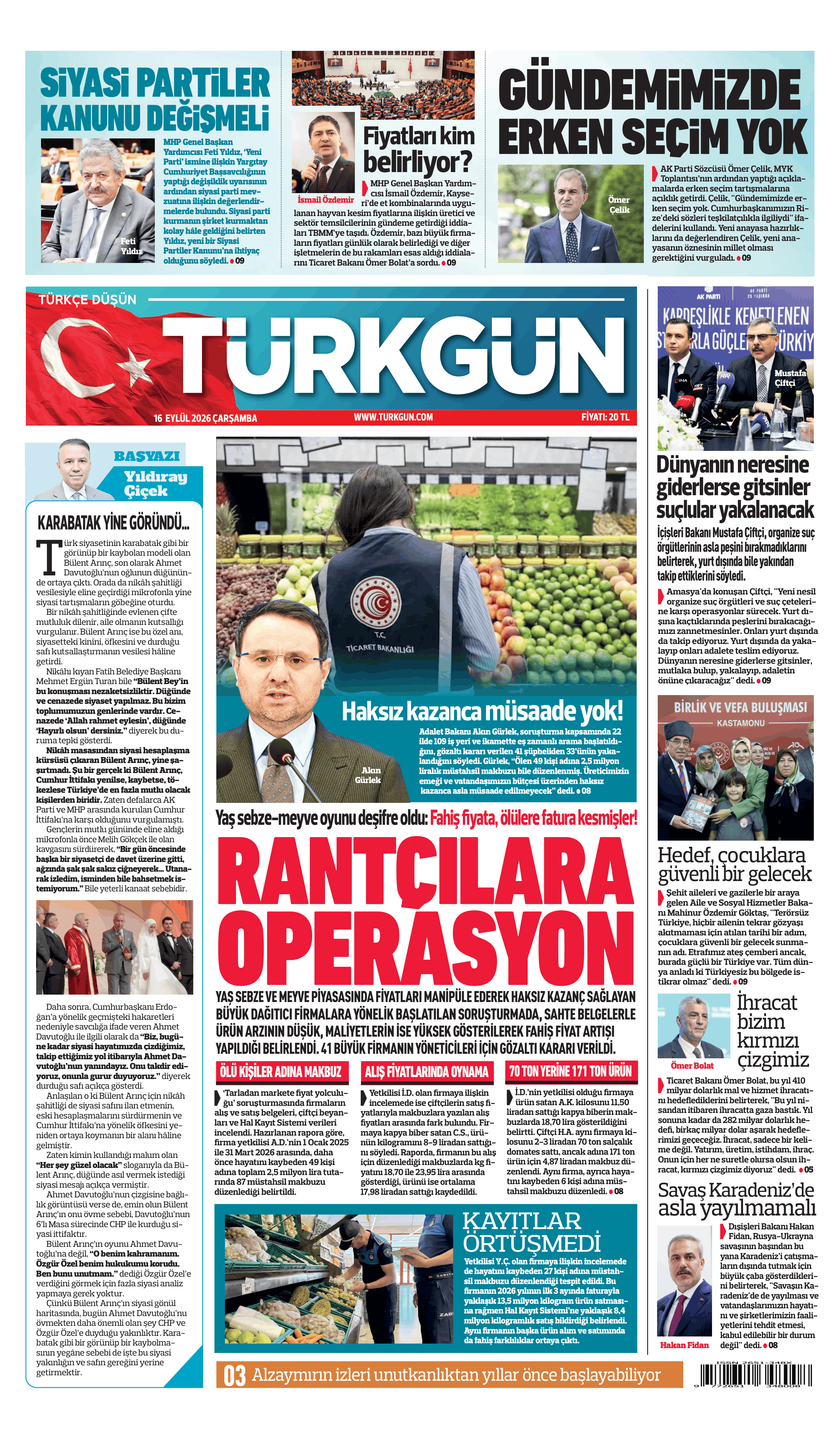 https://www.turkgun.com/Türkgün Gazetesi 16 Eylül 2026