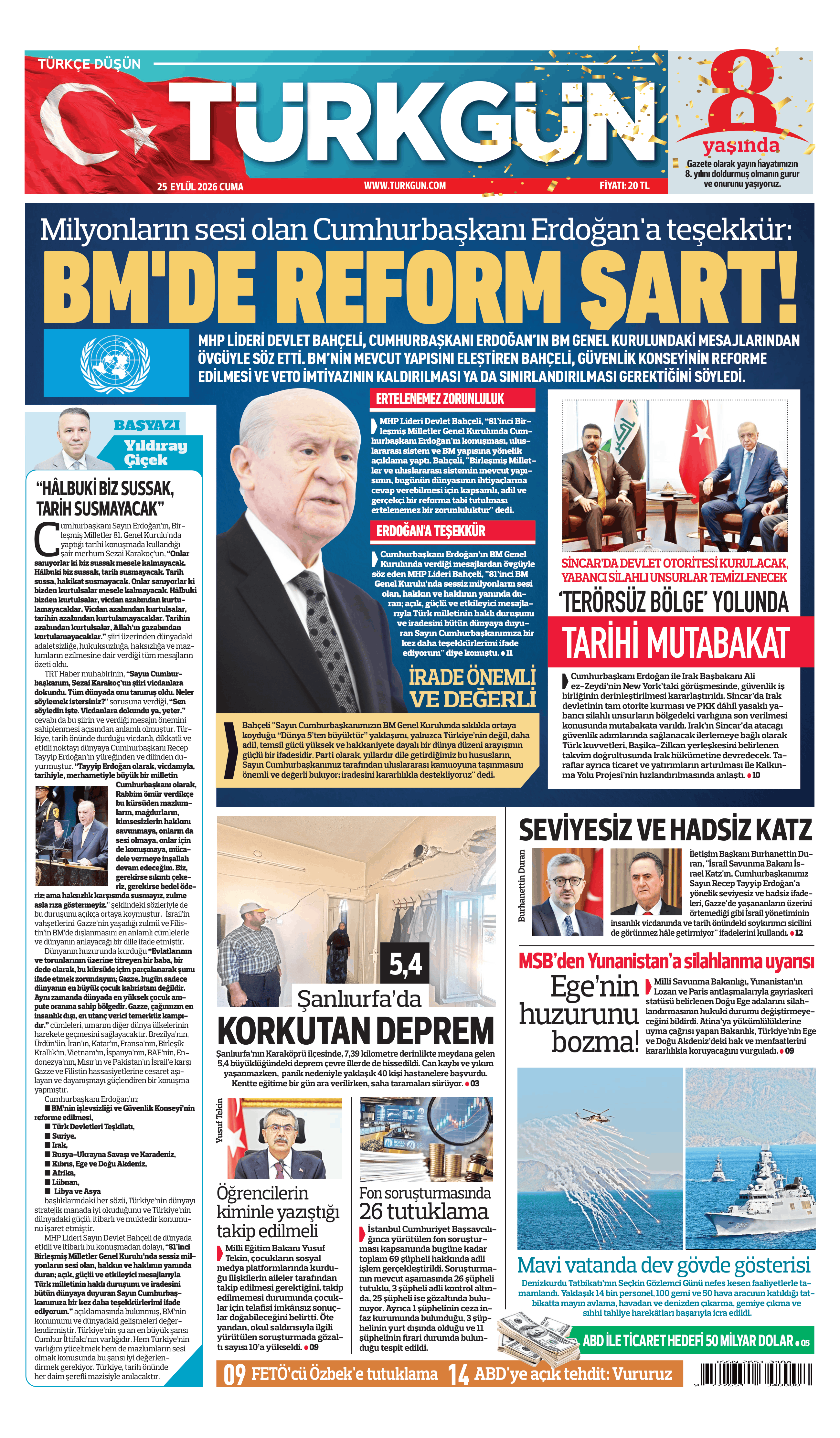 https://www.turkgun.com/Türkgün Gazetesi 25 Eylül 2026