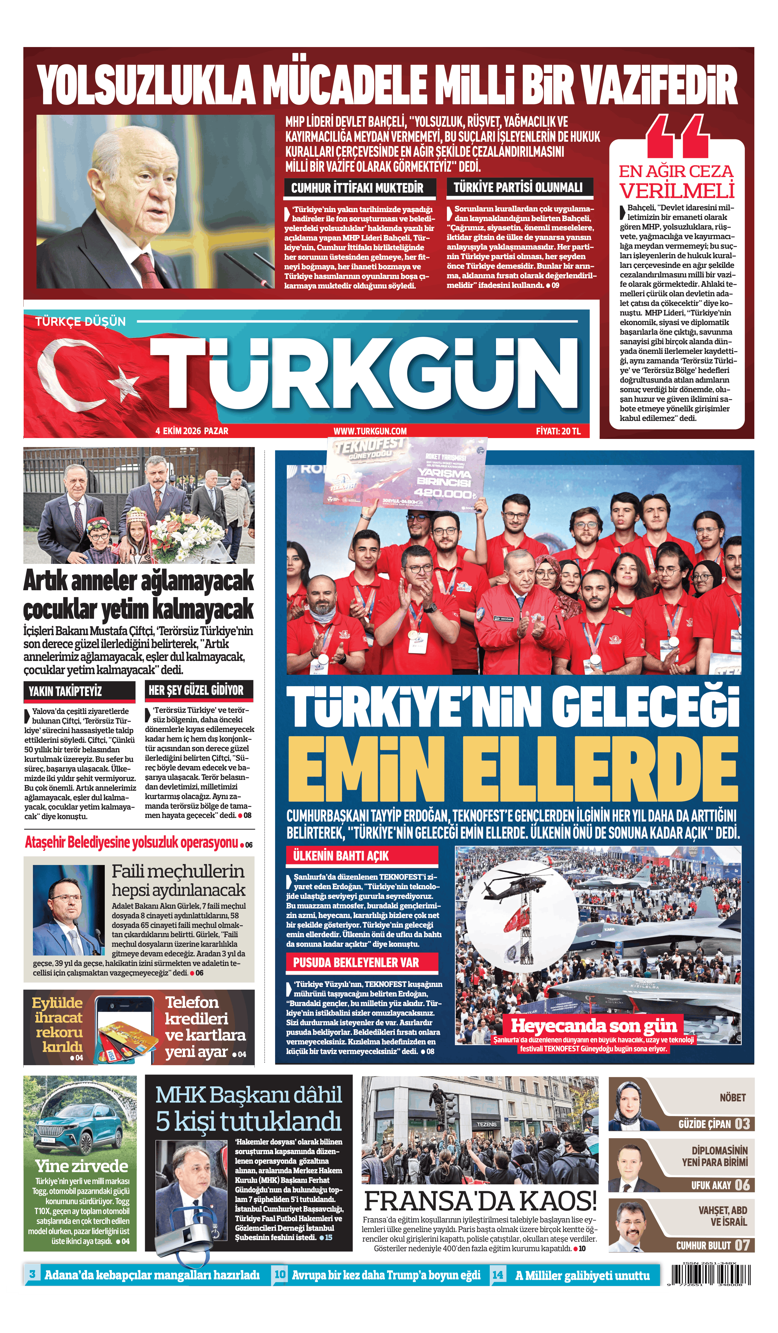 https://www.turkgun.com/Türkgün Gazetesi 4 Ekim 2026