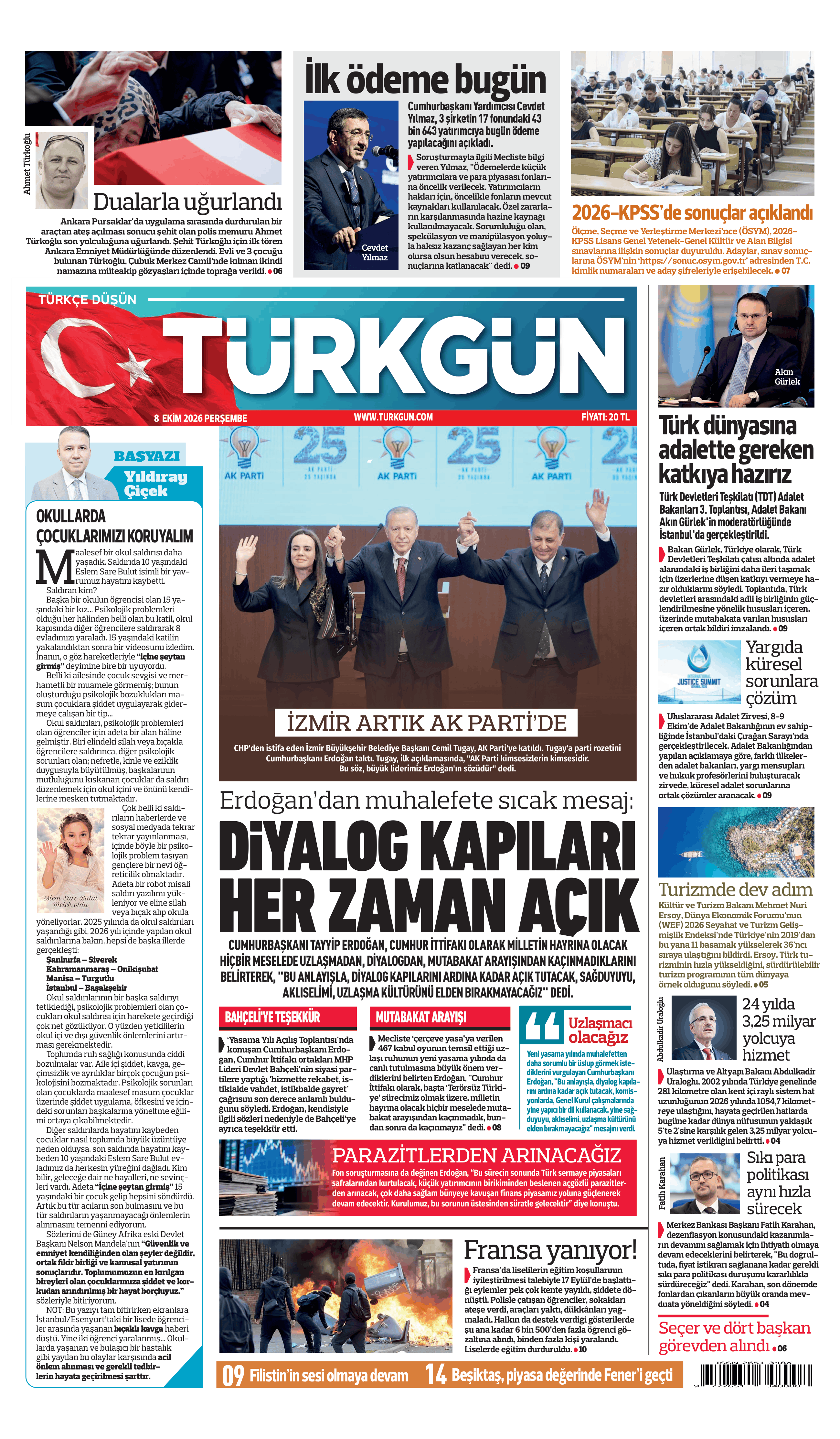 https://www.turkgun.com/Türkgün Gazetesi 8 Ekim 2026