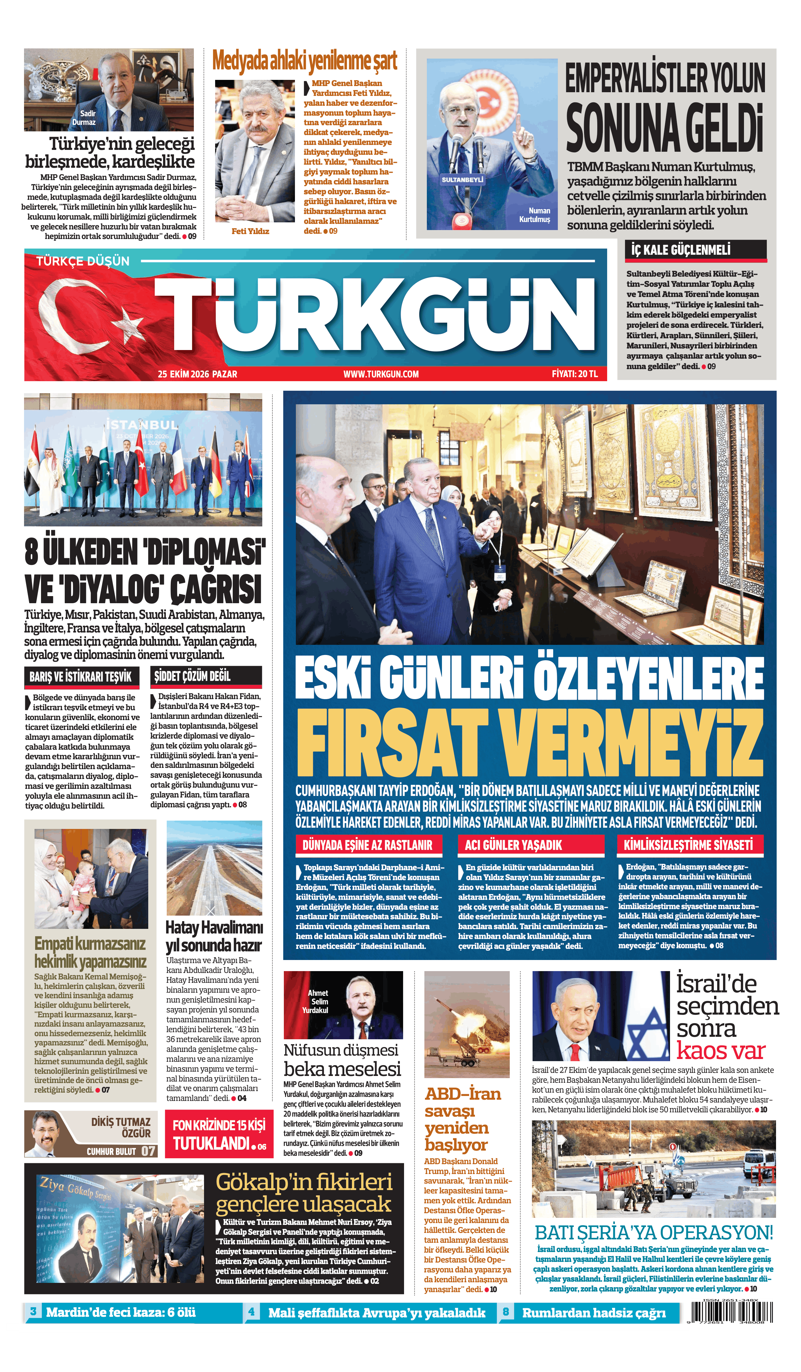https://www.turkgun.com/Türkgün Gazetesi 25 Ekim 2026