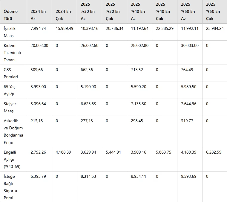 Asgari ücret zammı 8 ödemeyi etkileyecek 15