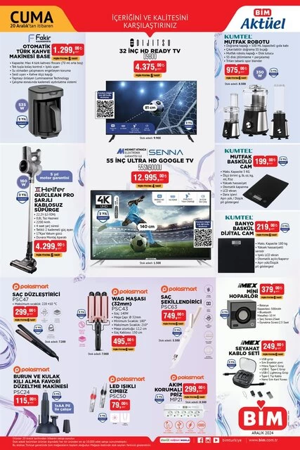 20 Aralık 2024 BİM aktüel: Haftanın son fırsat ürünleri cazip fiyatlarla... 1