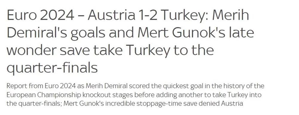 Türkiye'nin Avusturya zaferi dünya basınında: "İkonik bir el" 4