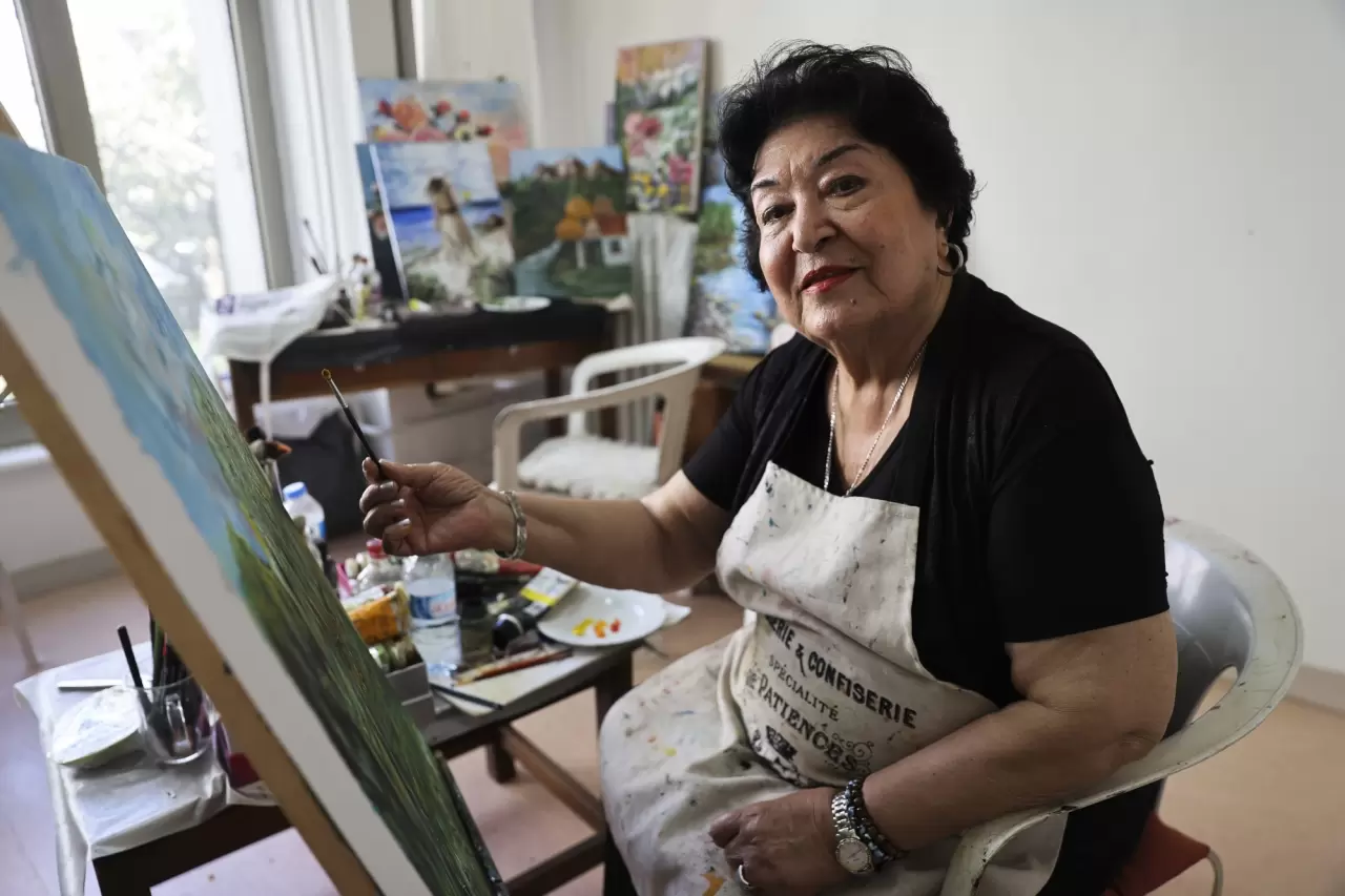 Huzurevinde yaptığı resimler yurtdışında sergileniyor 4