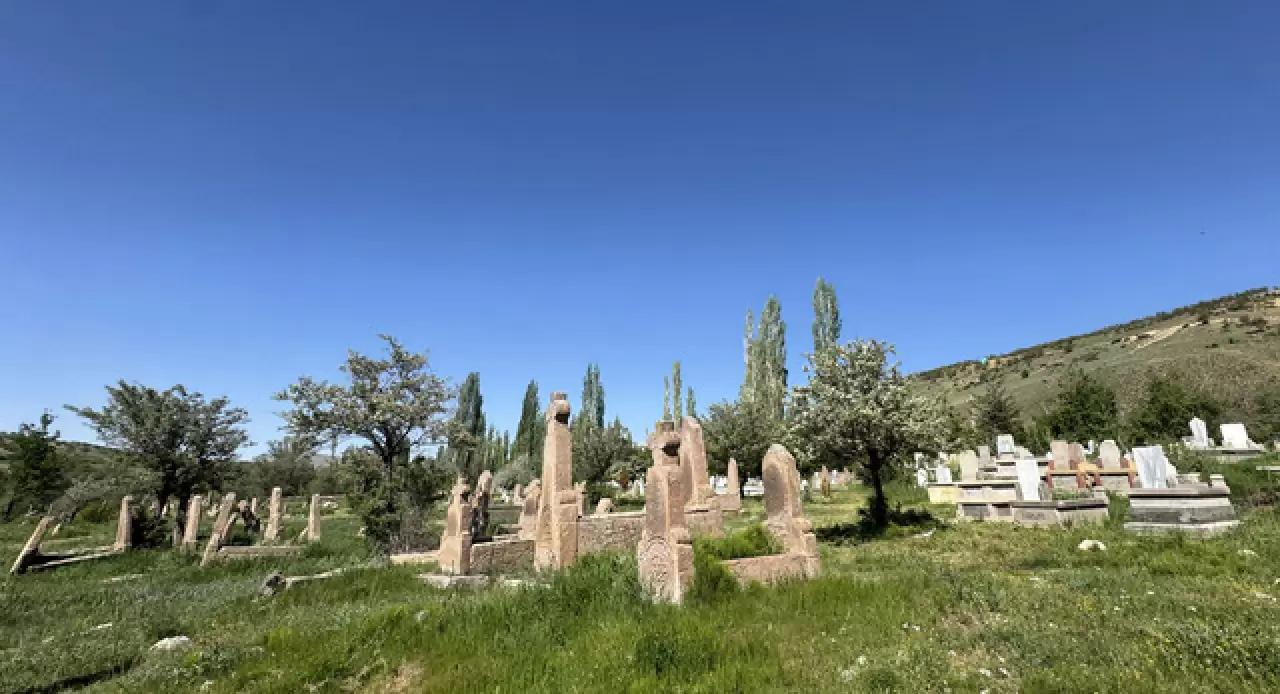 750 yıllık Türk boylarına ait tarihi mezar taşları koruma altında 7
