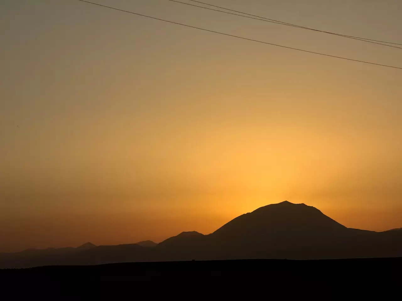 Ağrı’da gün batımı görsel şölen oluşturdu 1