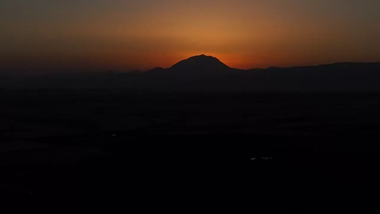 Ağrı’da gün batımı görsel şölen oluşturdu 3