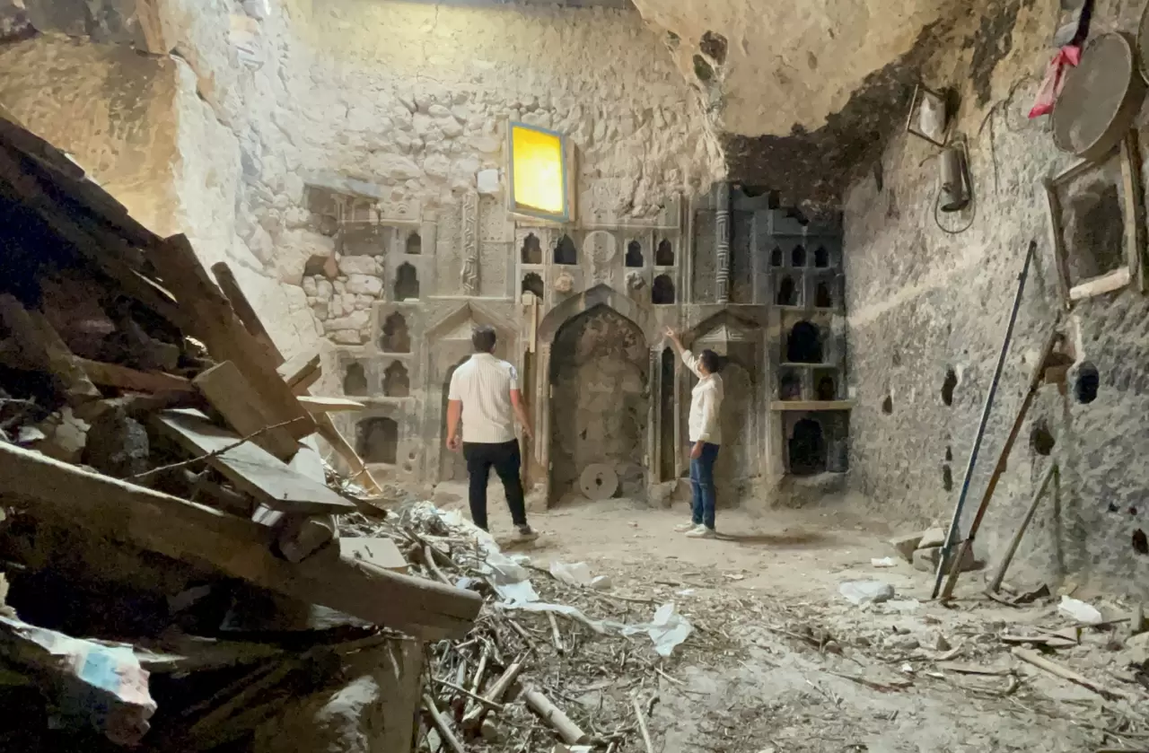 Odunluğun altında 6 asırlık ibadethane keşfedildi 3