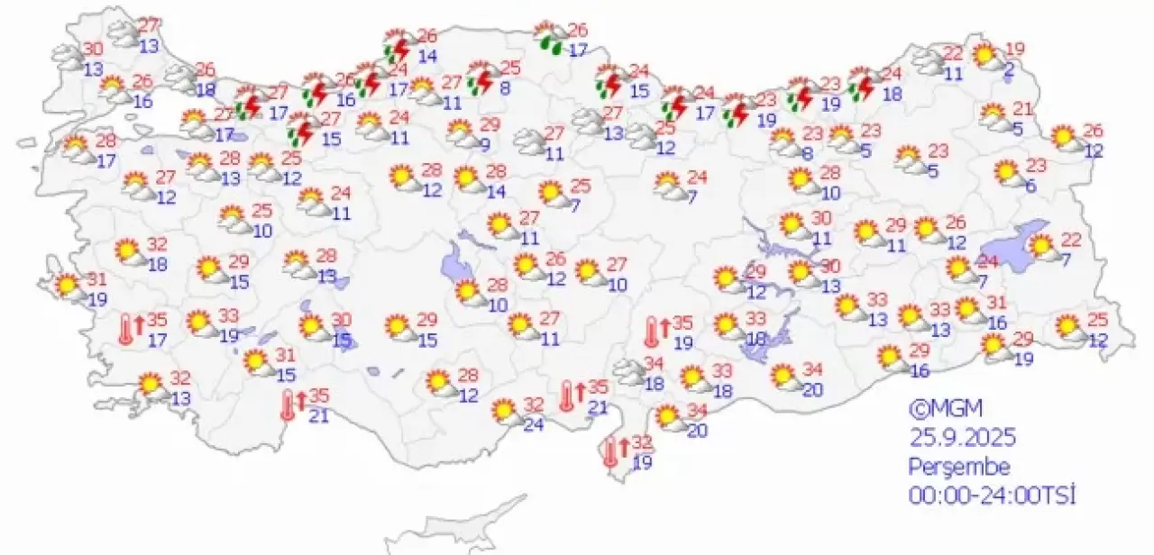 Meteoroloji uyardı! 24 ilde kuvvetli sağanak ve fırtına! 9