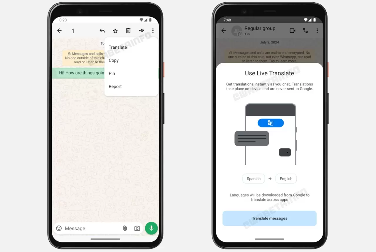 WhatsApp’a çeviri özelliği geliyor 4