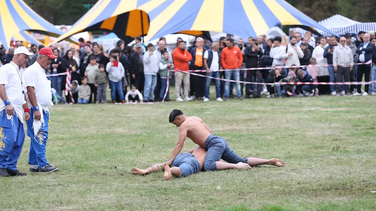 Almanya’da yağlı güreş şenliği 5