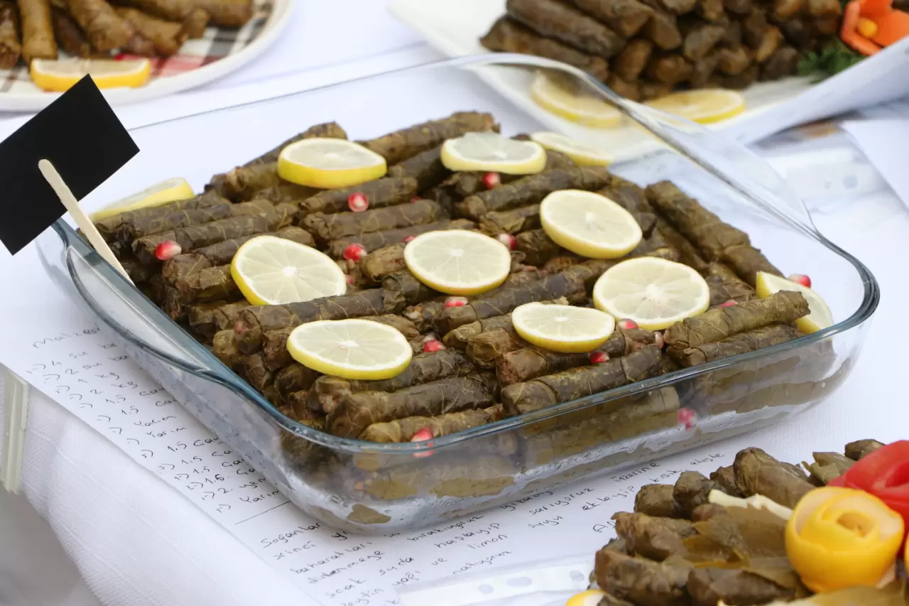 Tekirdağ'da en iyi zeytinyağlı yaprak sarma için yarıştılar 4