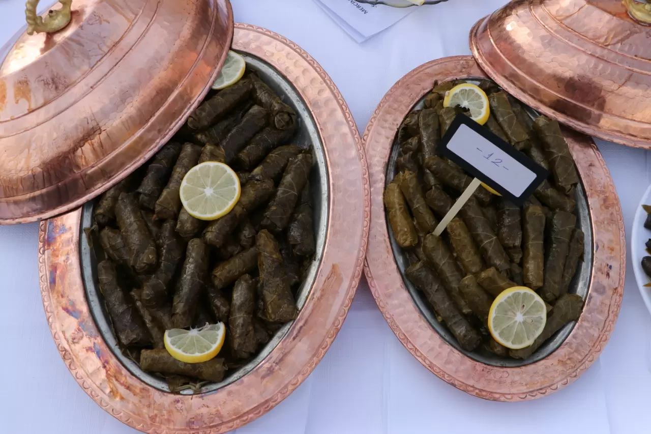 Tekirdağ'da en iyi zeytinyağlı yaprak sarma için yarıştılar 2