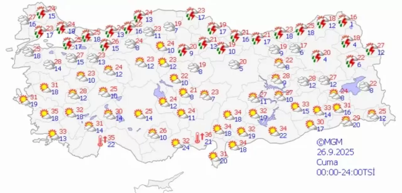 Meteoroloji uyardı! 24 ilde kuvvetli sağanak ve fırtına! 10