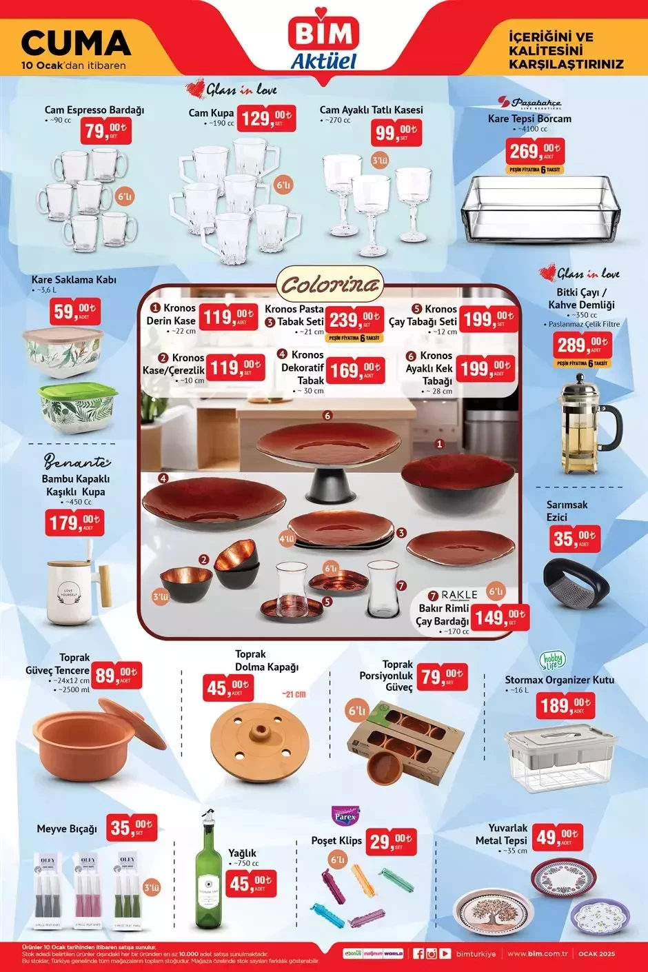 10 Ocak BİM aktüel ürünler kataloğu çıktı! BİM aktüelde bu hafta neler var? 2