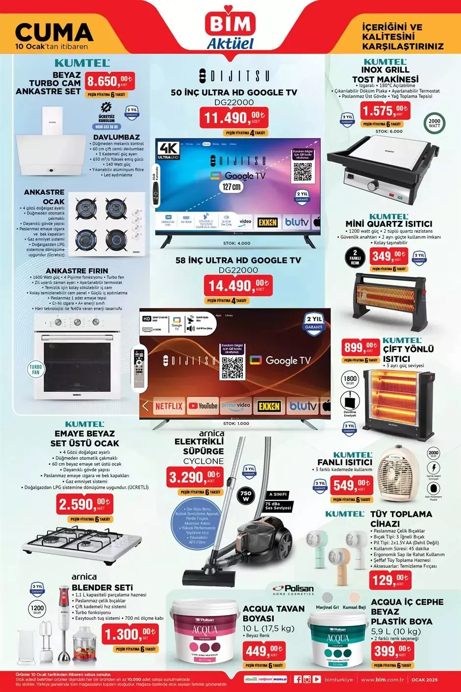 10 Ocak BİM aktüel ürünler kataloğu çıktı! BİM aktüelde bu hafta neler var? 1