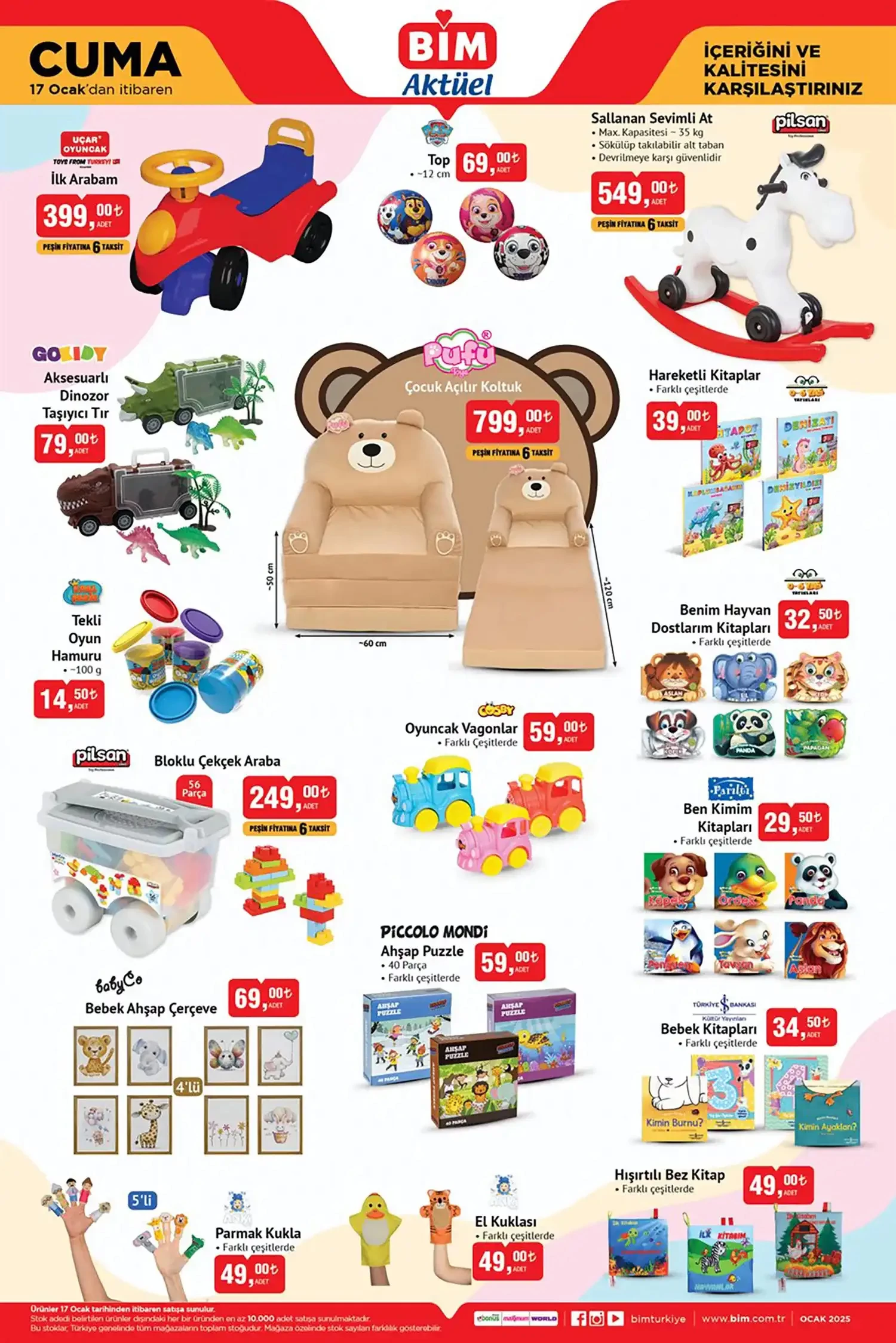 17 Ocak BİM aktüelde anne bebek ürünleri çok sevilecek... 2