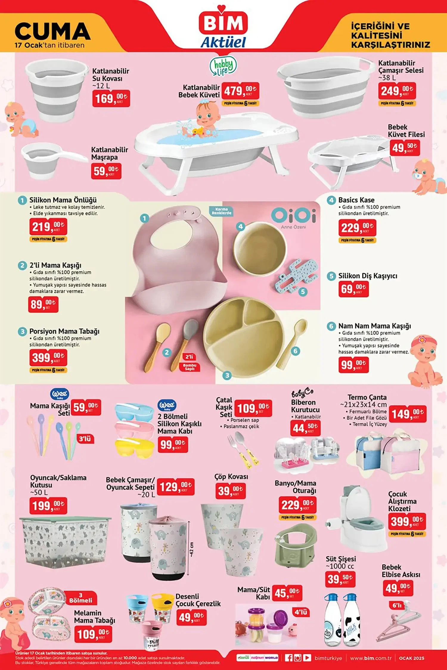 17 Ocak BİM aktüelde anne bebek ürünleri çok sevilecek... 3