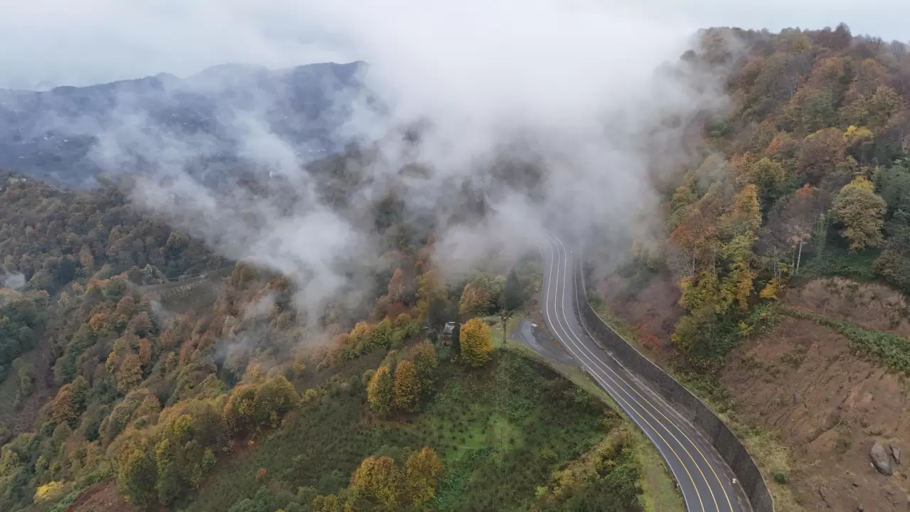 Ordu’da sonbahar sisle buluştu: Doğal güzellik dronla görüntülendi 3
