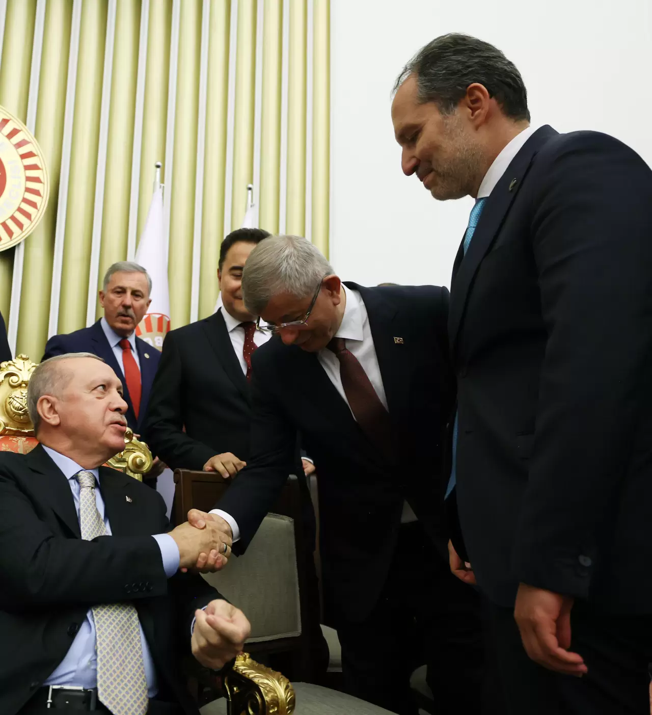 CHP'nin olmadığı resepsiyonda ne kriz ne gerginlik vardı. İşte resepsiyondan sıcak kareler... 1