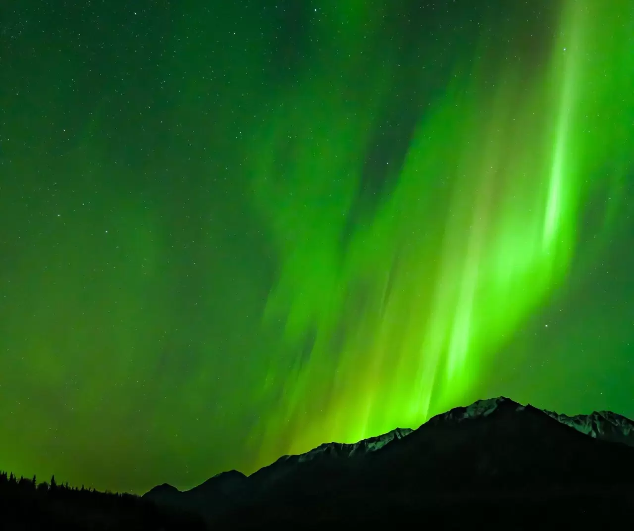 Alaska’da büyüleyici Kuzey Işıkları gecesi 7