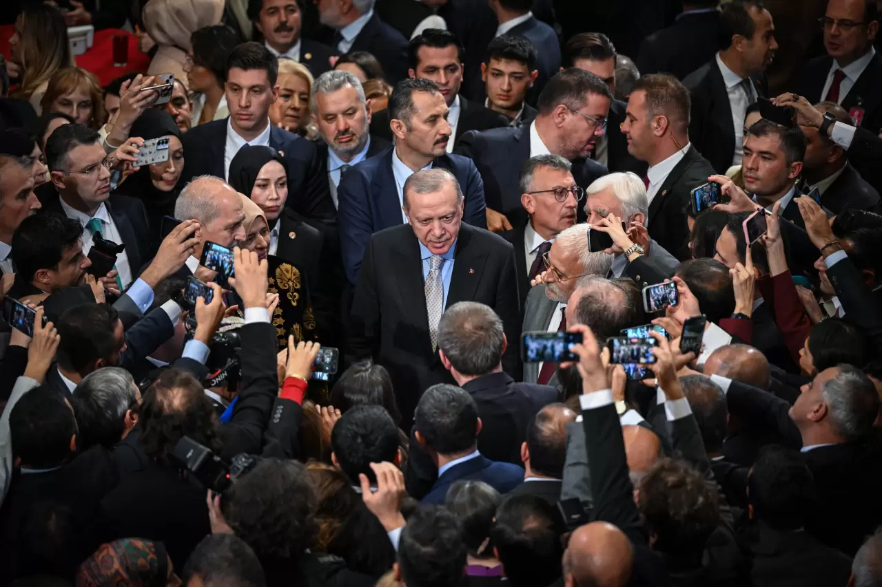 CHP'nin olmadığı resepsiyonda ne kriz ne gerginlik vardı. İşte resepsiyondan sıcak kareler... 12