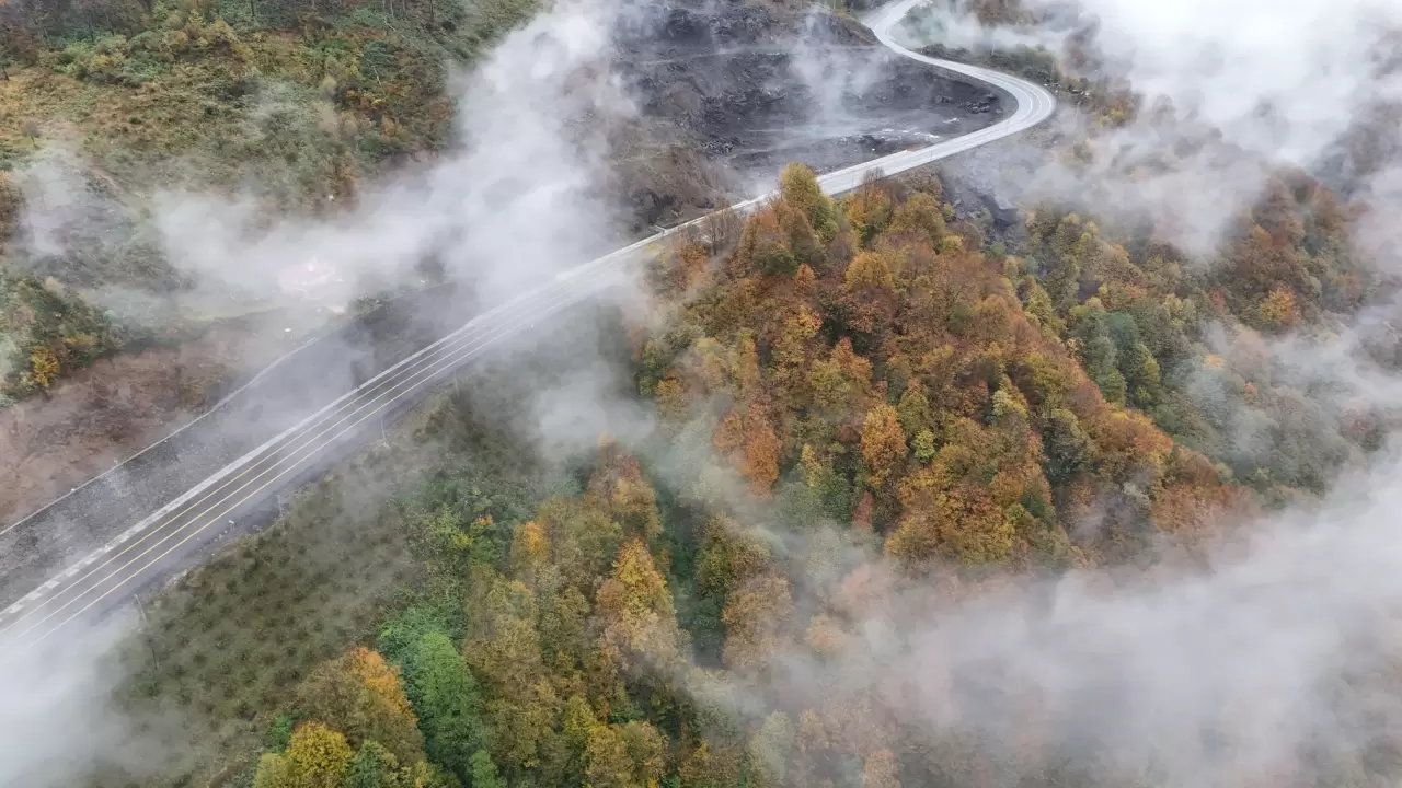 Ordu’da sonbahar sisle buluştu: Doğal güzellik dronla görüntülendi 2