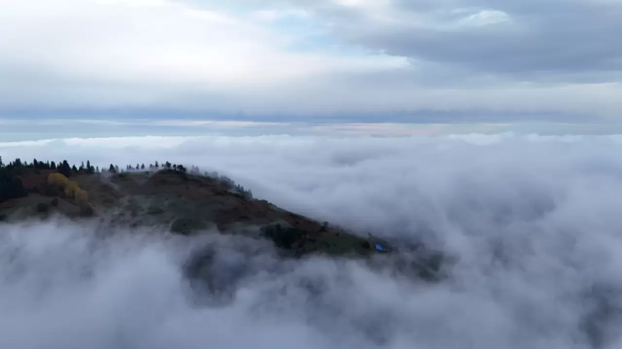 Samsun'da 1650 rakımlı Dürtmen Dağı'ndaki "sis denizi" dronla görüntülendi 3